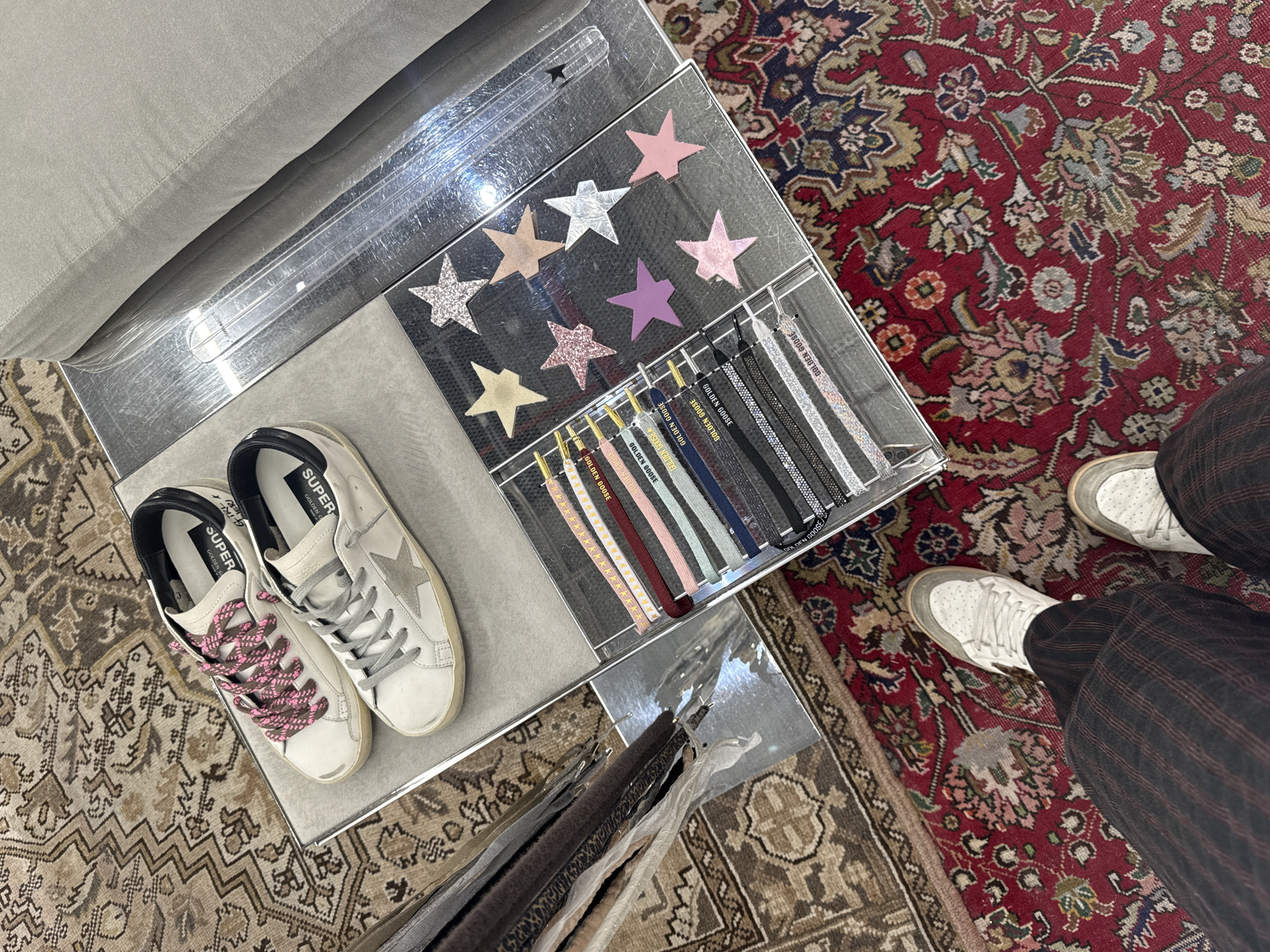 Golden Goose sneakers spotted in Fiumicino store display