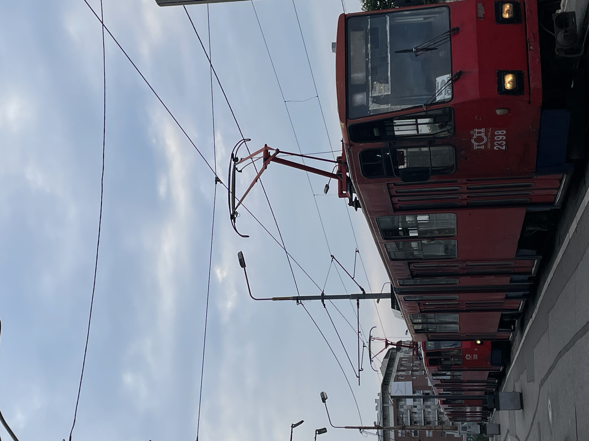 Evening Tram Operations Documented in Belgrade's Zvezdara District