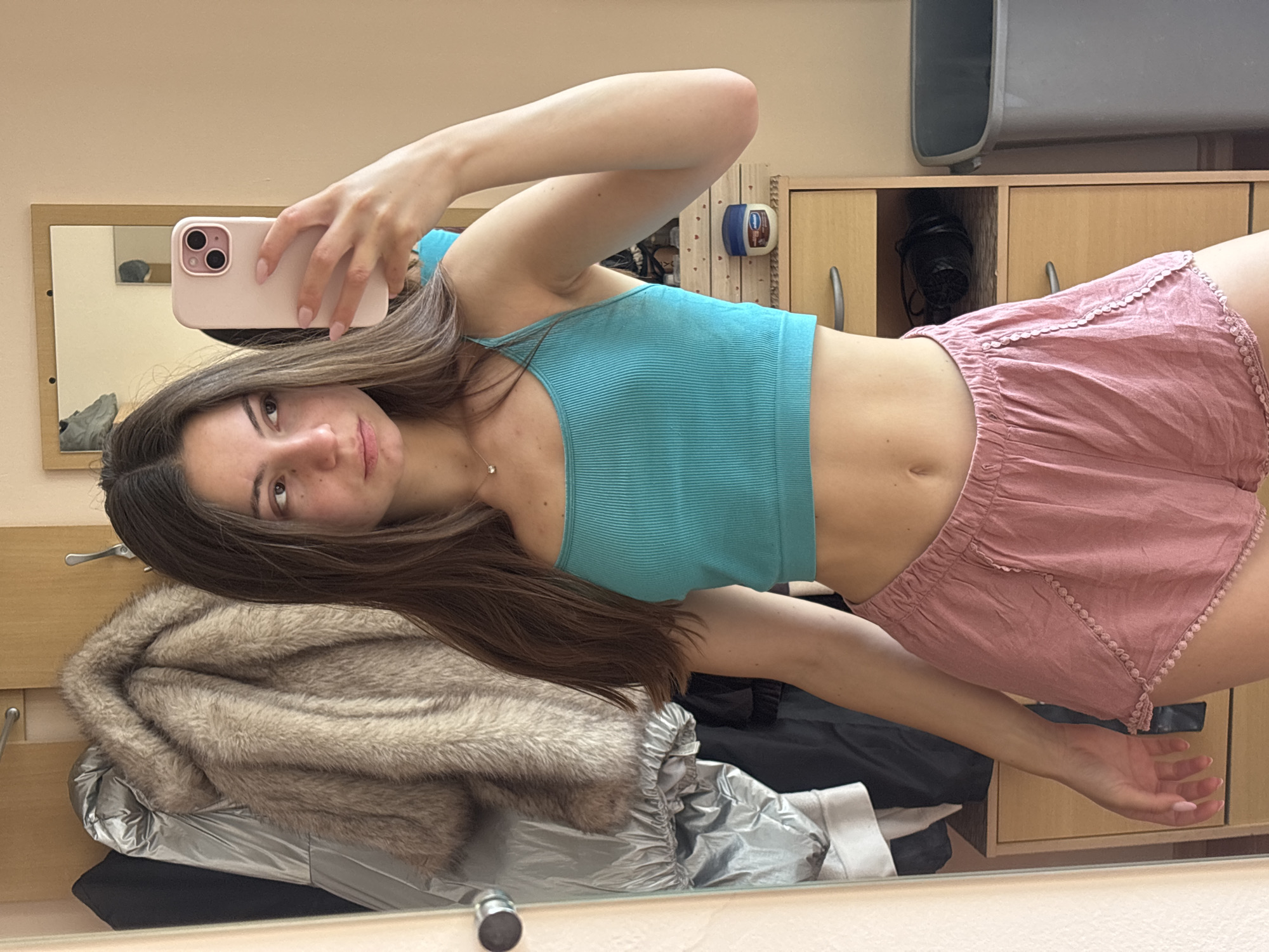Mirror selfie session at home in Varna, Bulgaria