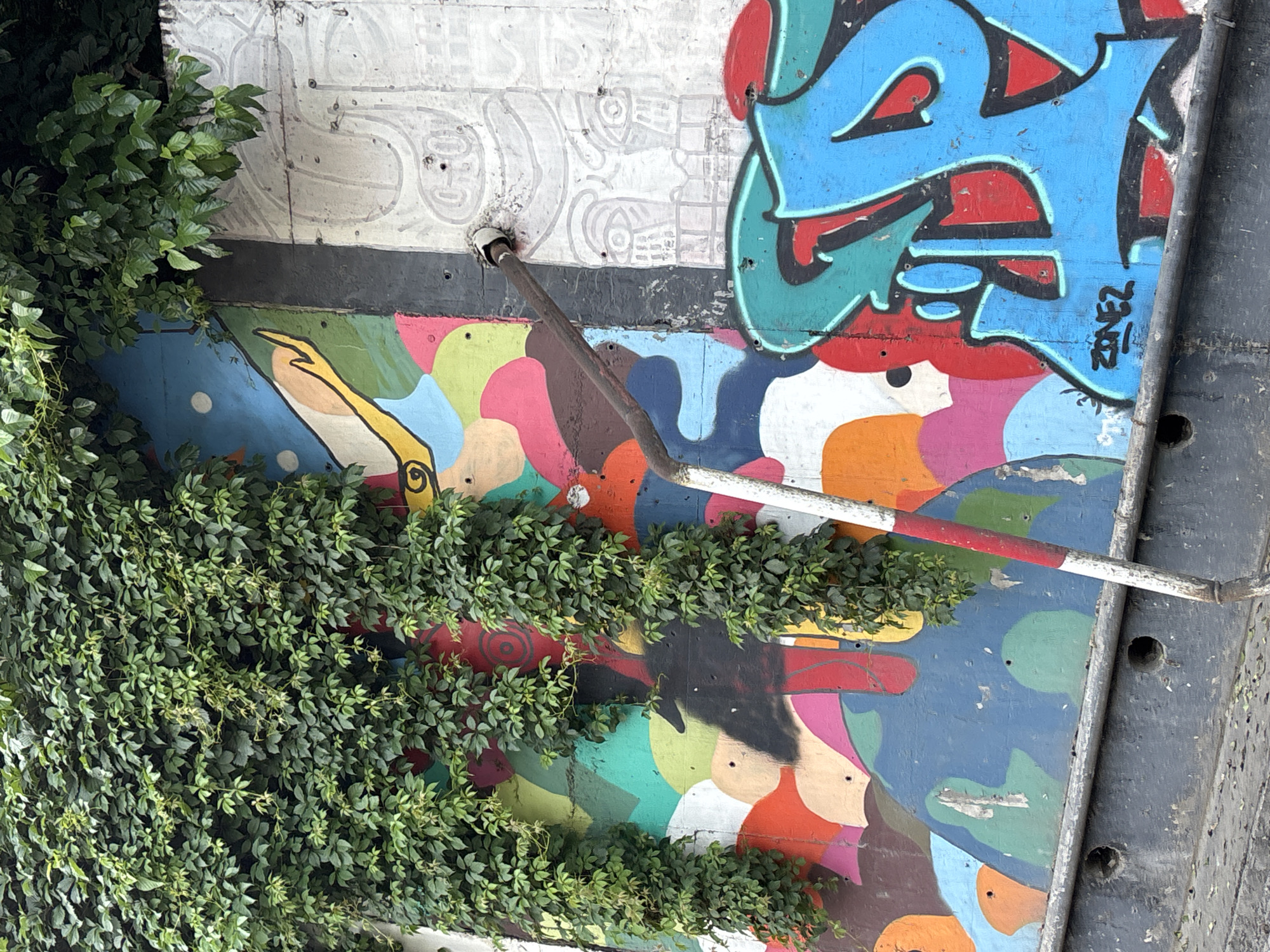 Traffic and street art captured in downtown Tbilisi