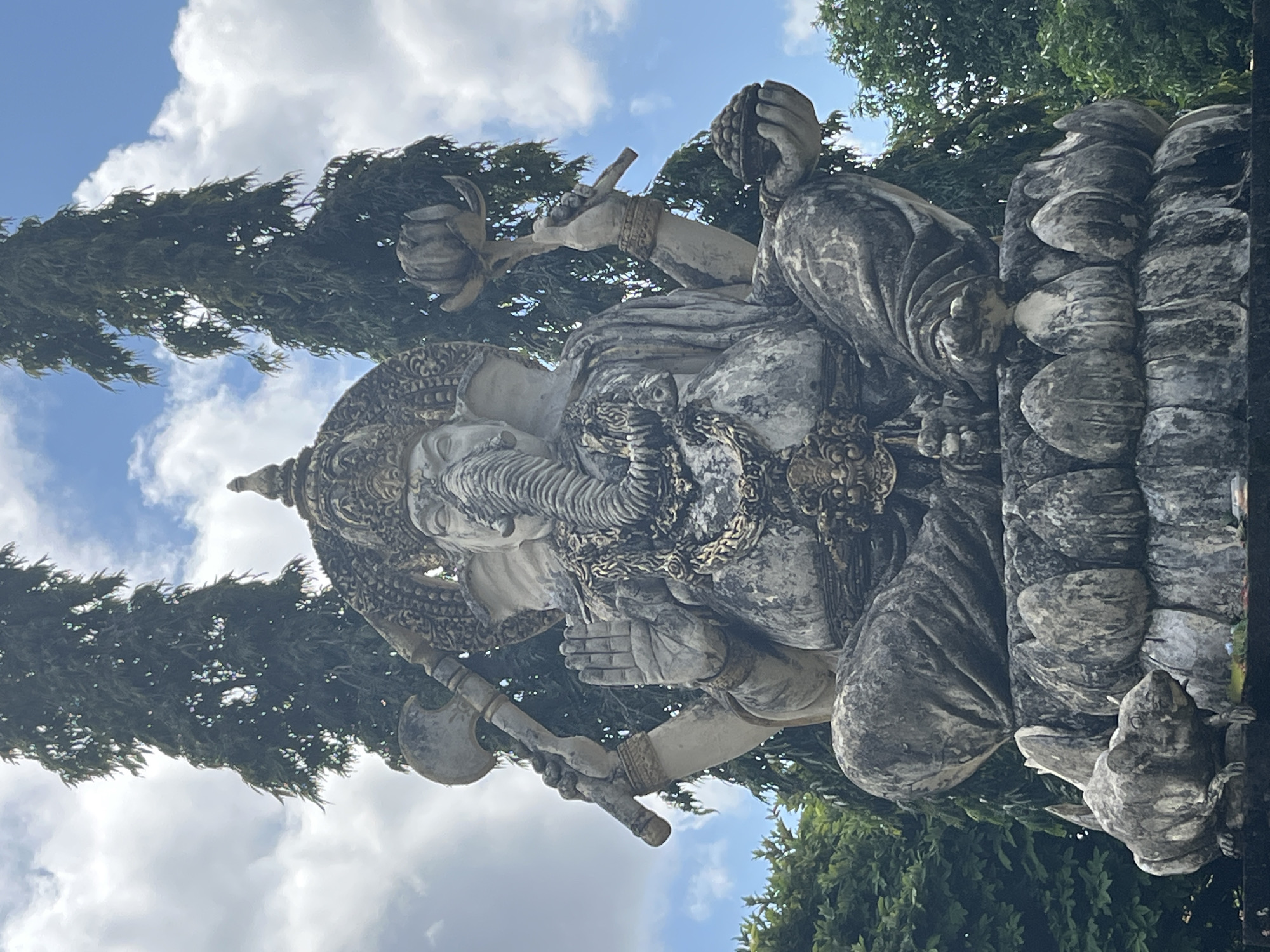 Ancient Balinese stone sculptures documented at Kuta Selatan resort