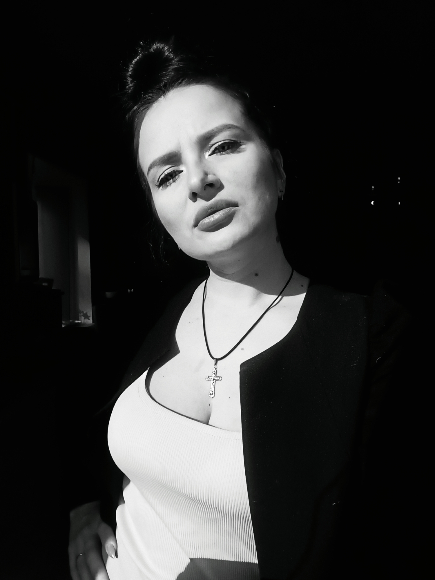 Woman photographed in multiple portrait sessions in Rusalevka
