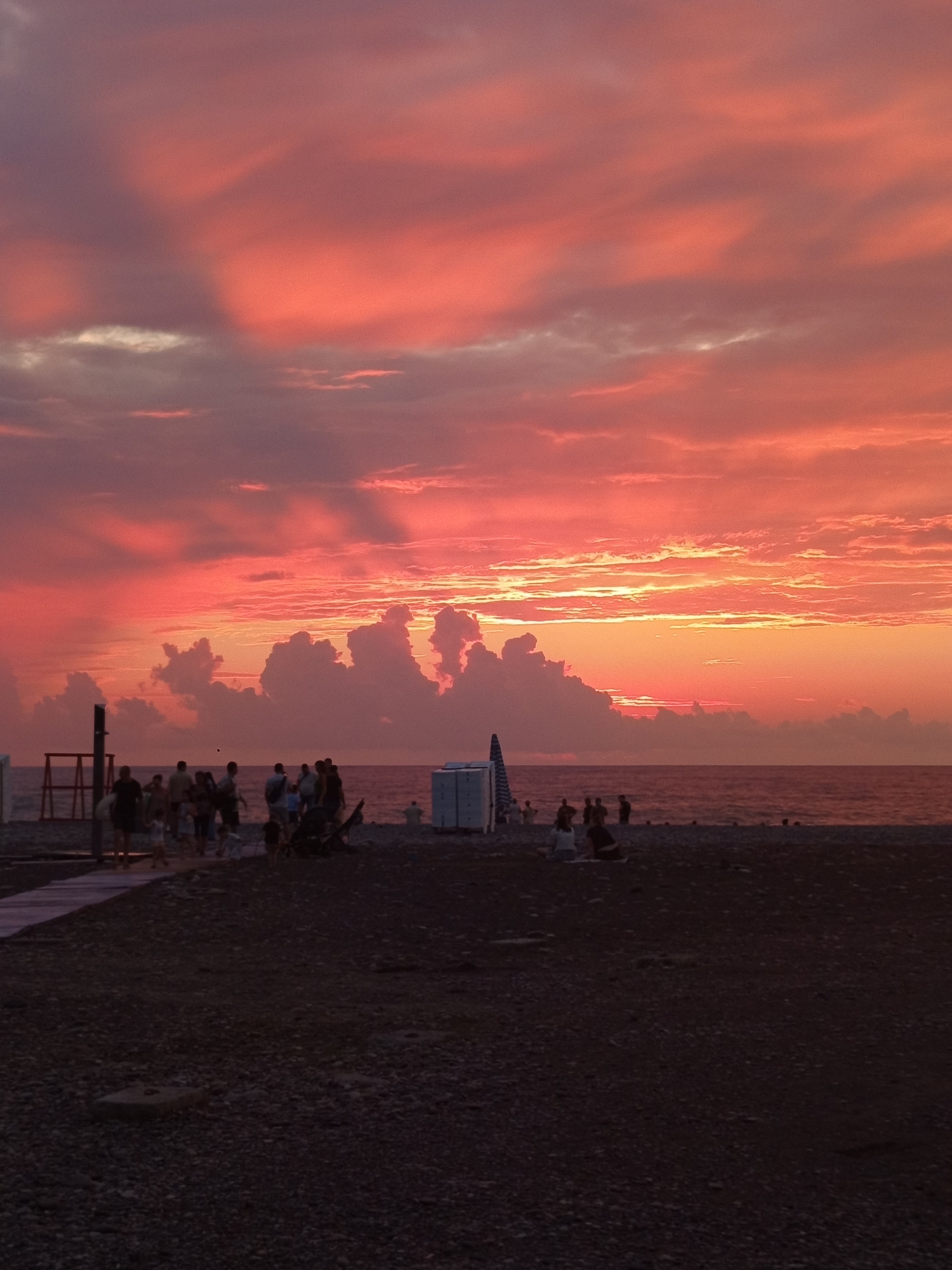 Sunset on the Black Sea coast, Batumi