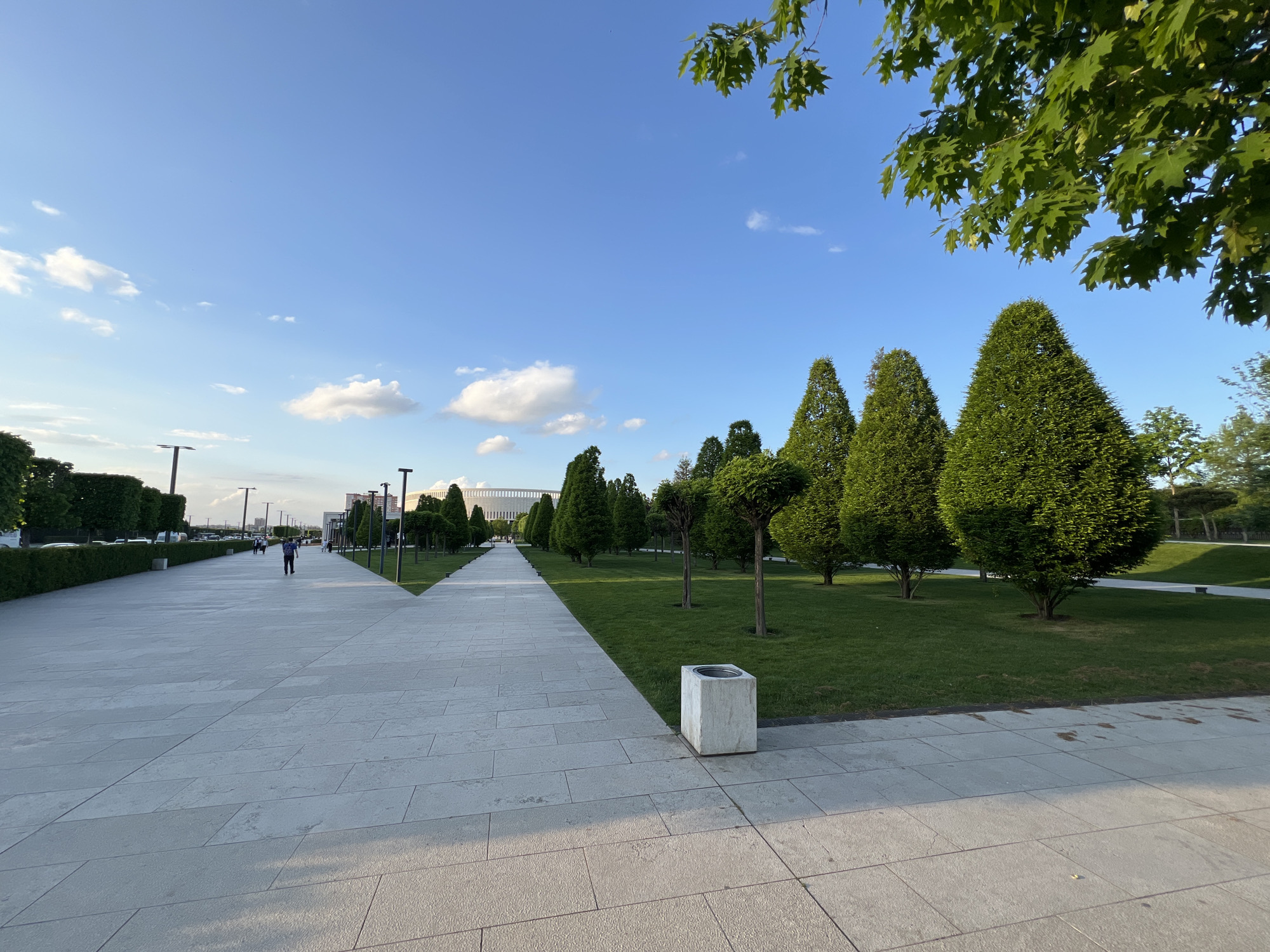 Park walkway documented in Krasnodar, Russia