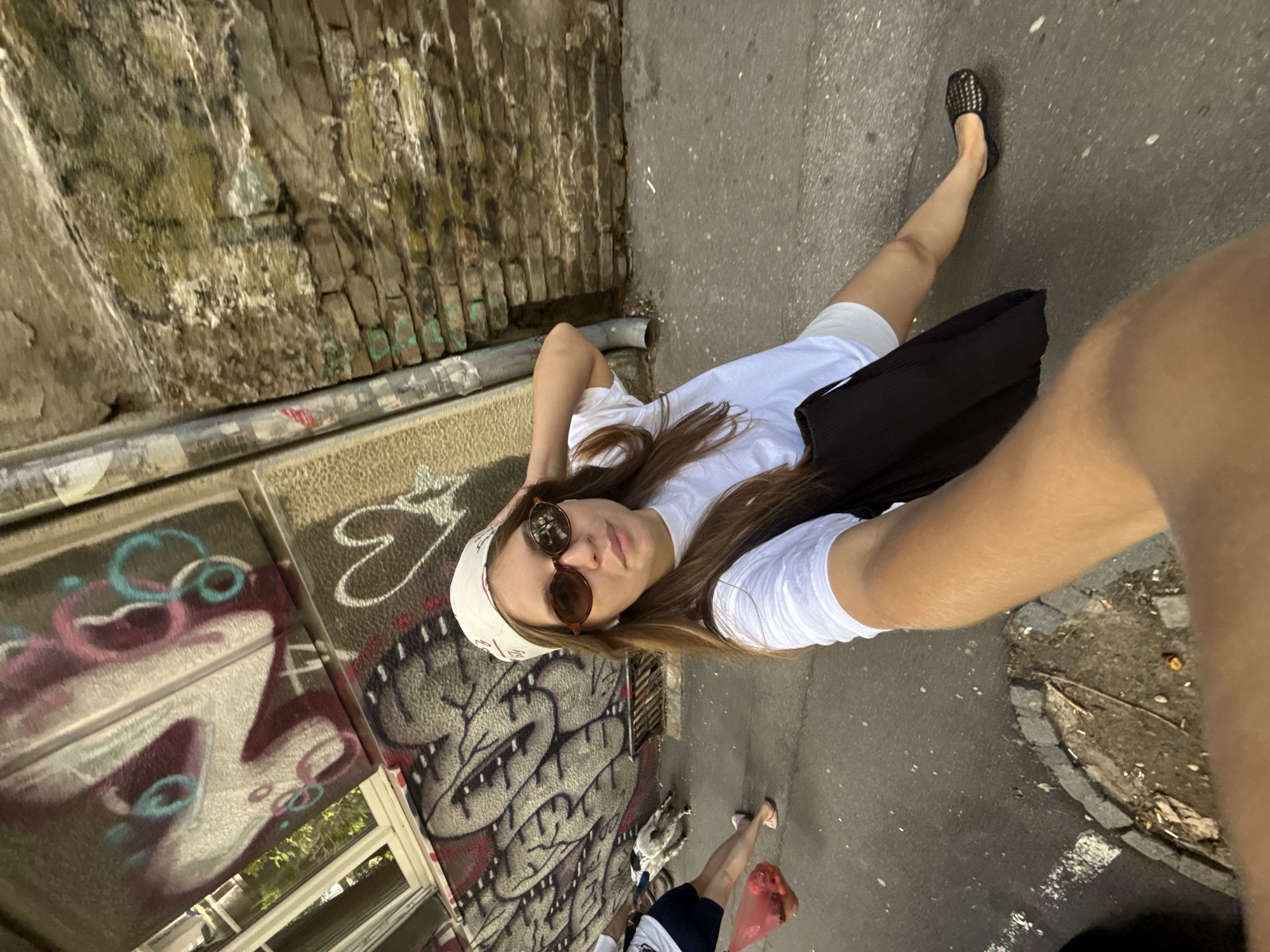 Summer selfie on the streets of Belgrade