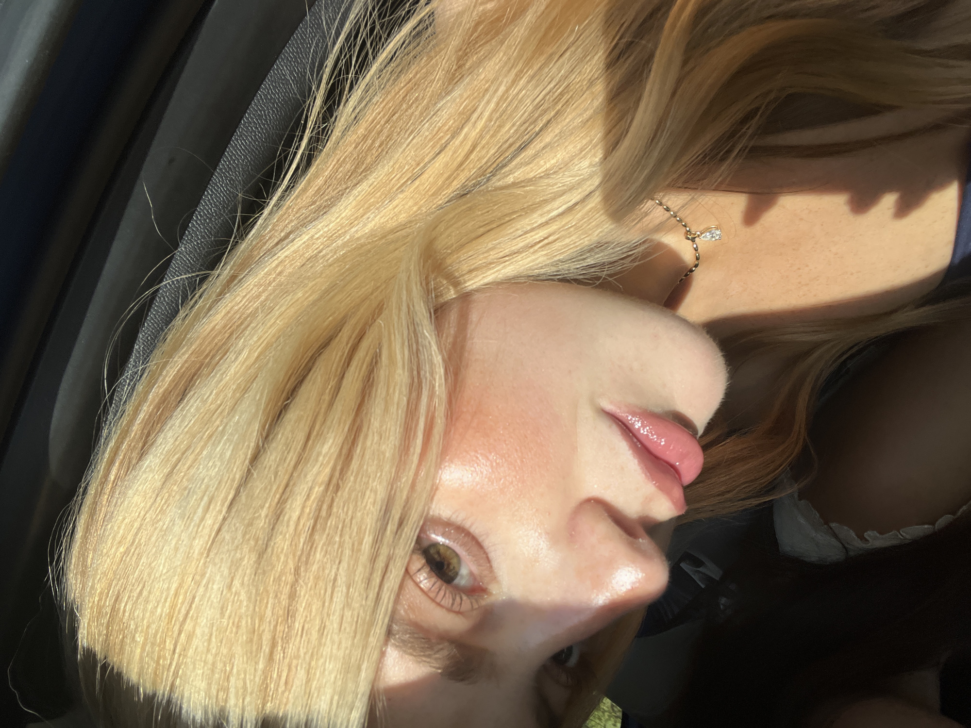Portrait photos captured of blonde woman in French village