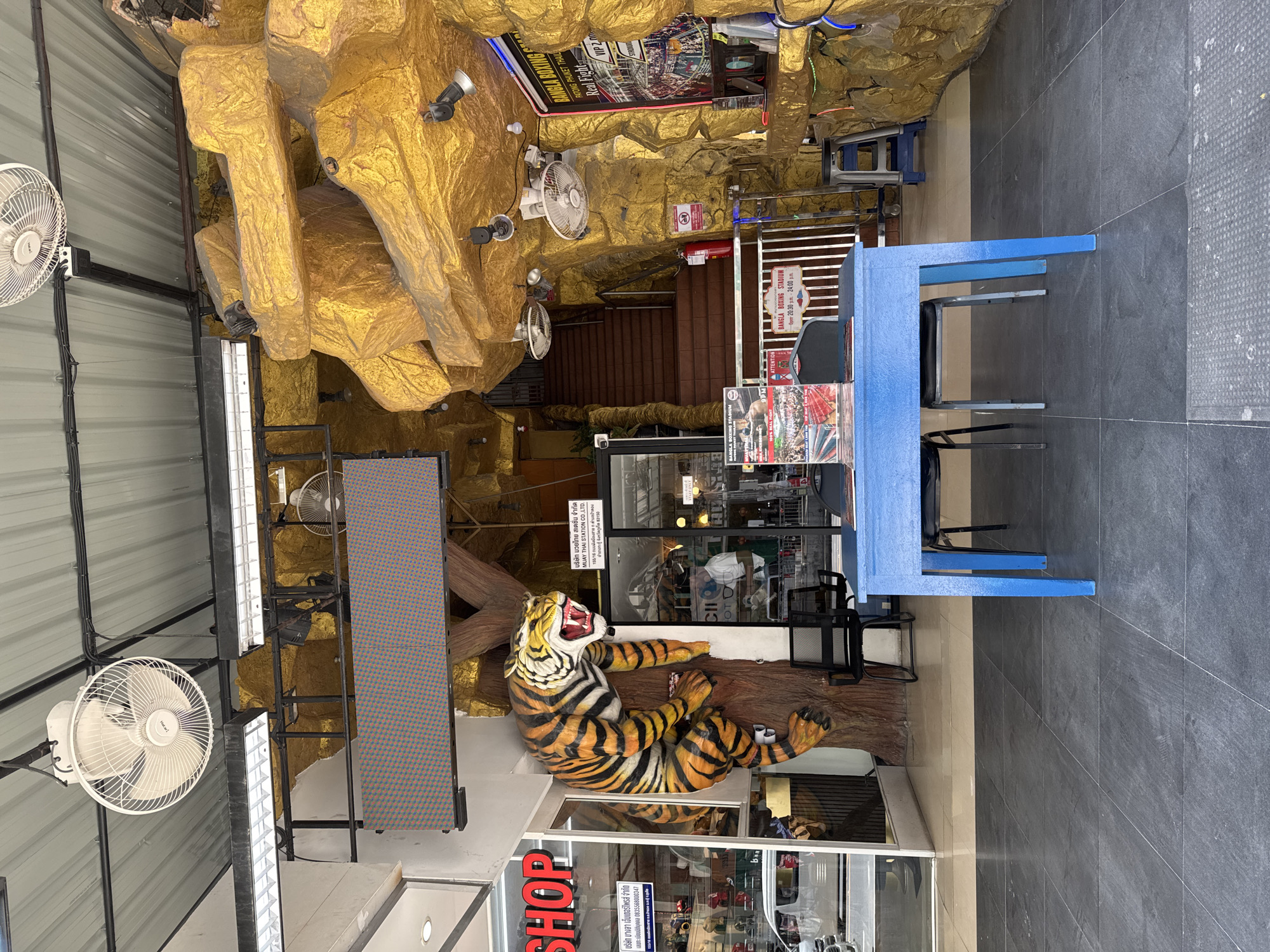 Patong street scene: shops, crafts, and kitschy storefronts