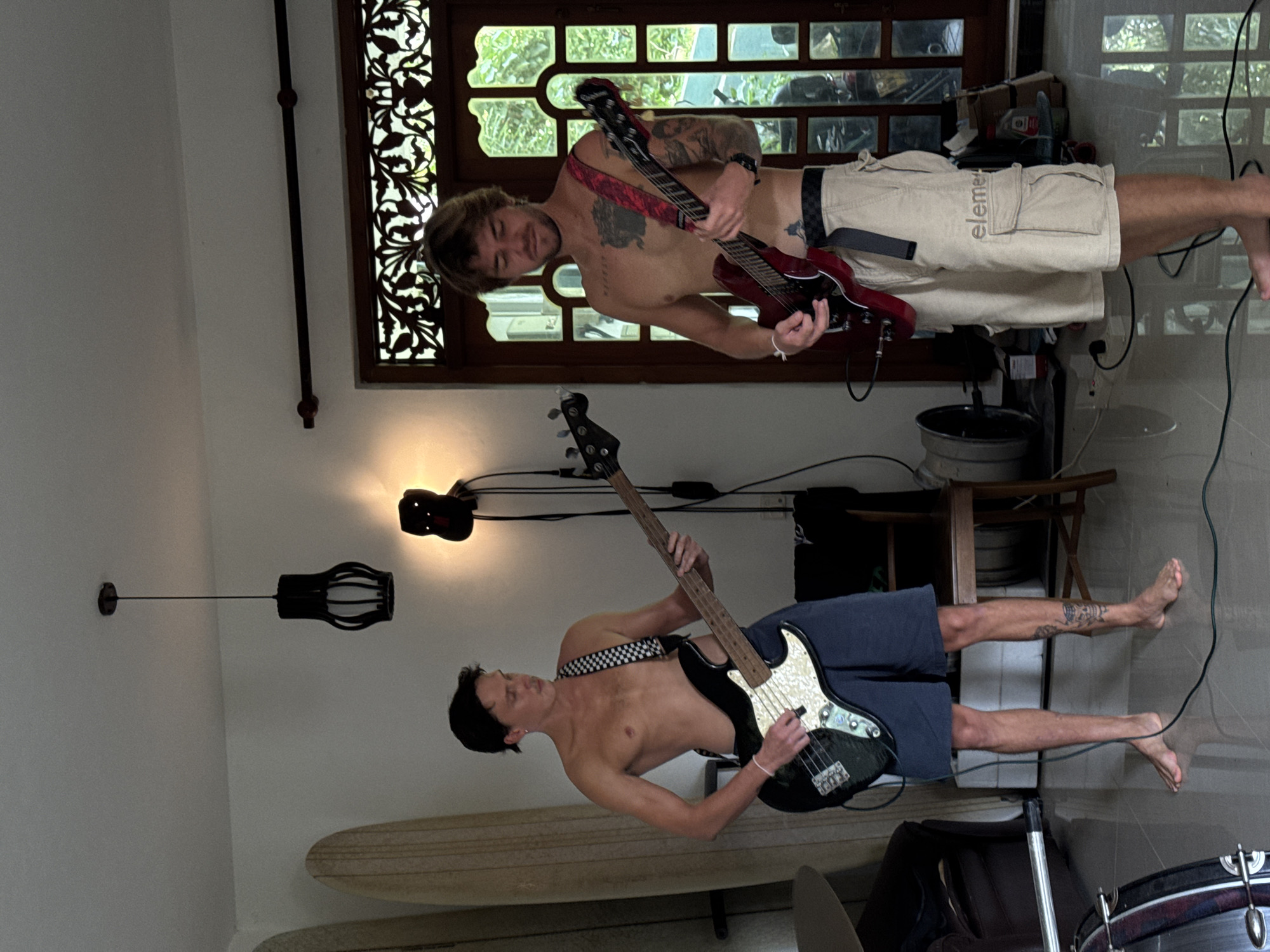 Band rehearsal at a home in Horadugoda, Sri Lanka