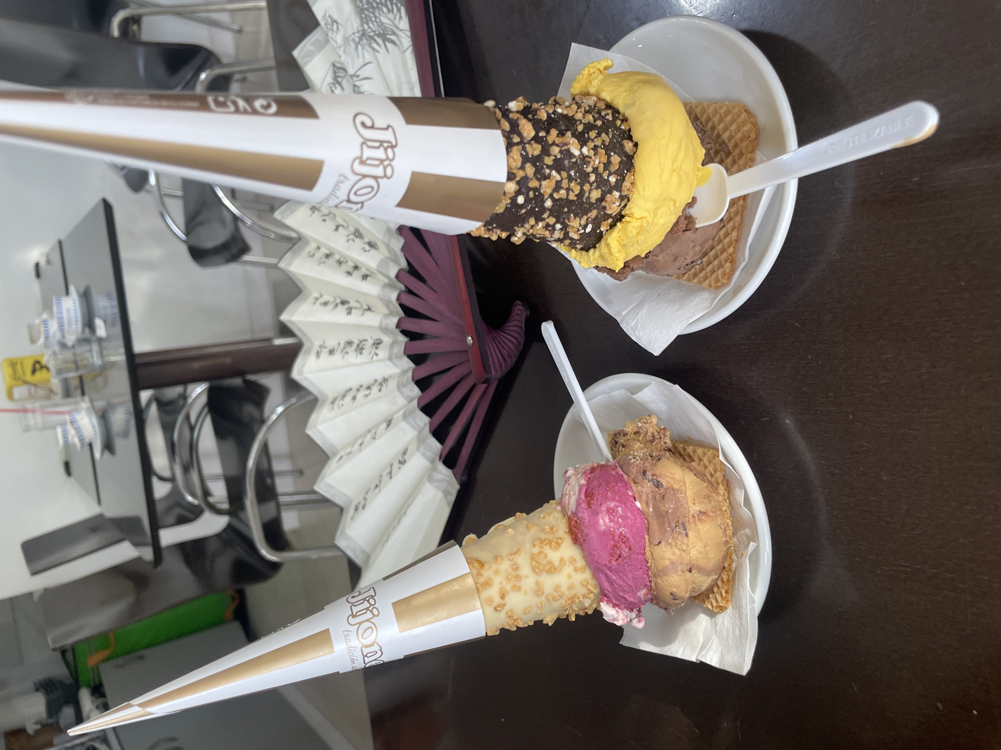 Ice cream treats shared in Canet de Mar