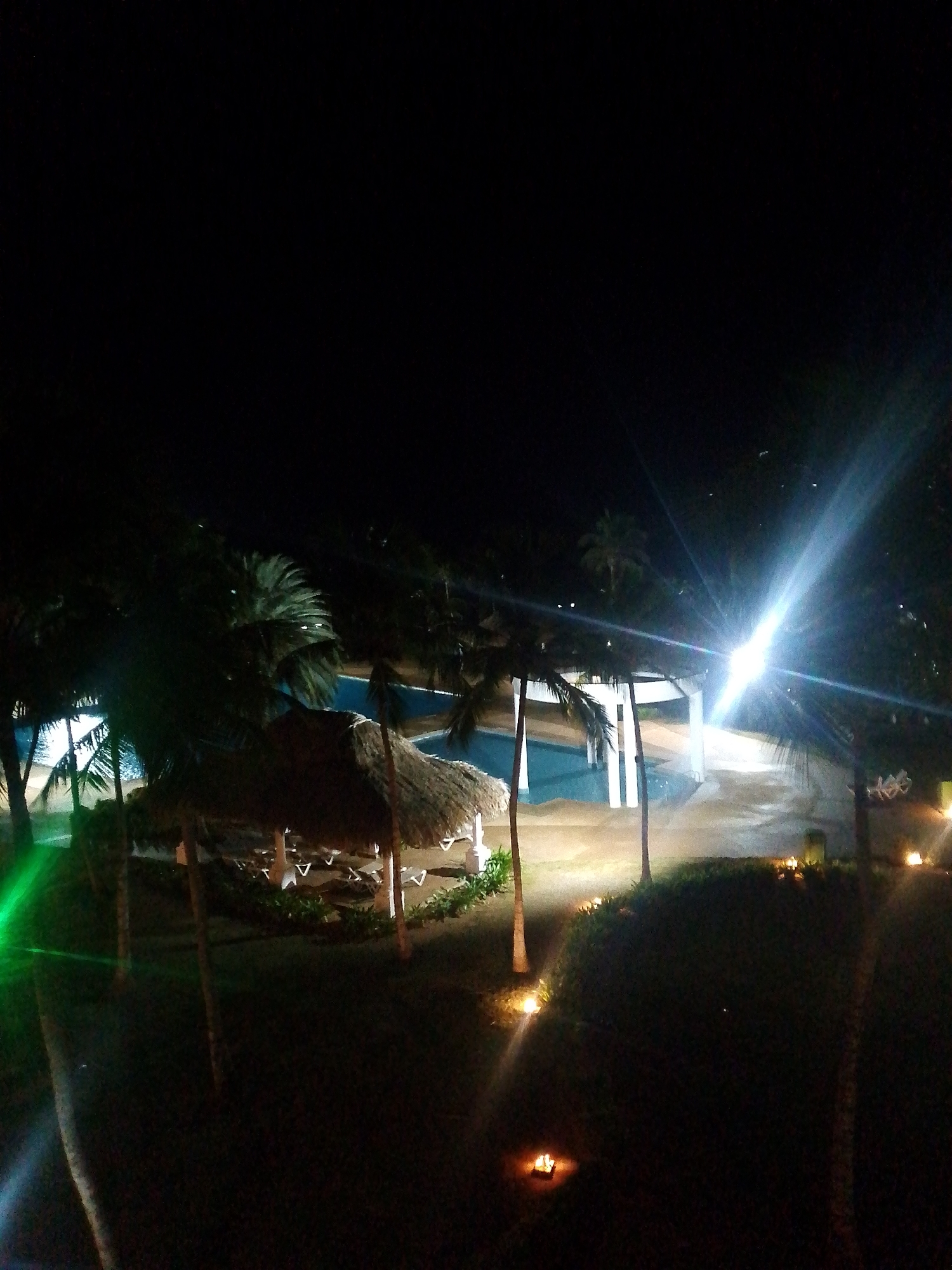 Late night documentation of resort property in Pedro González