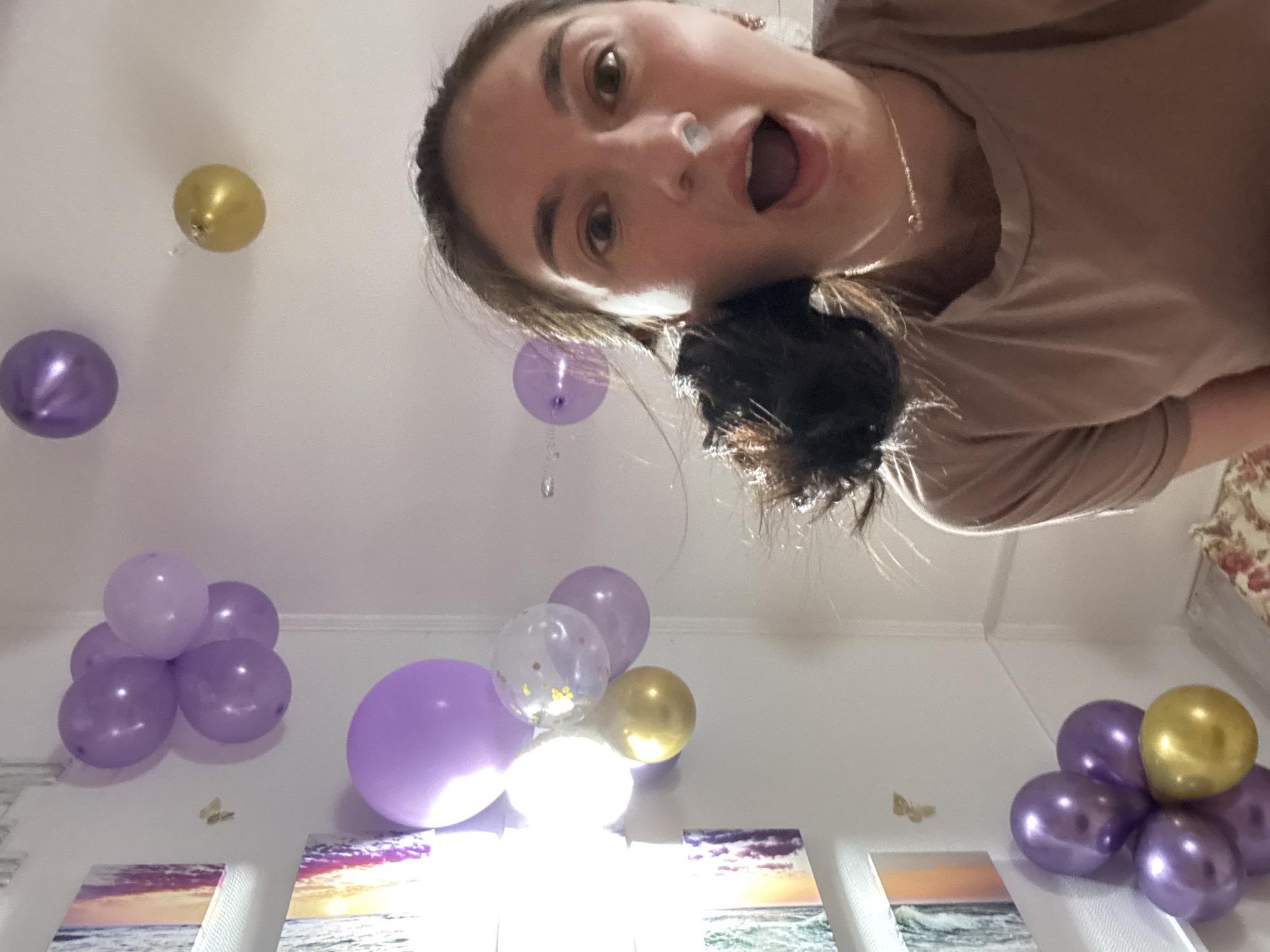 Birthday party documented in decorated Sochi home