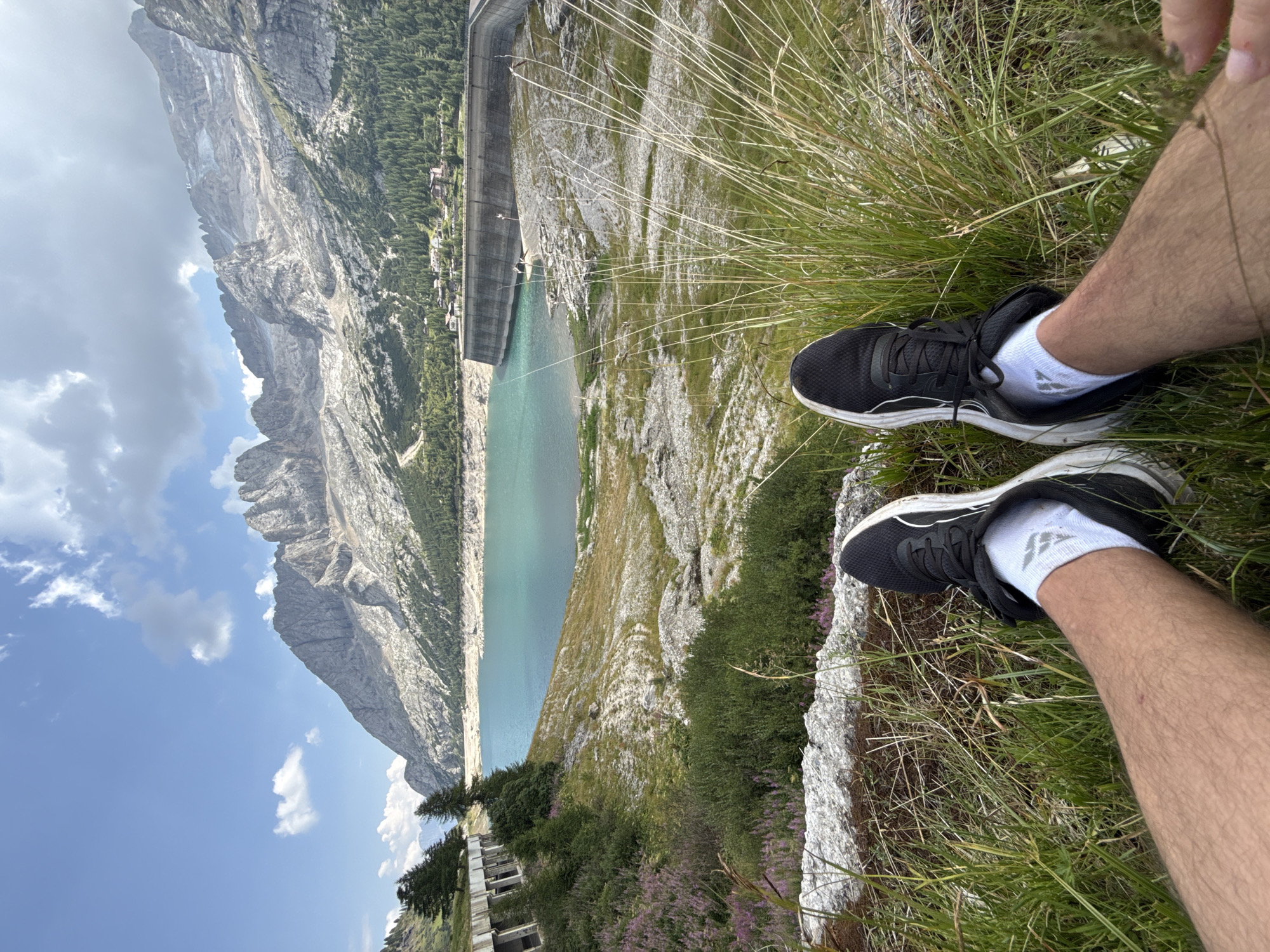 Afternoon at Fedaia Dam and Lake, Marmolada, Dolomites