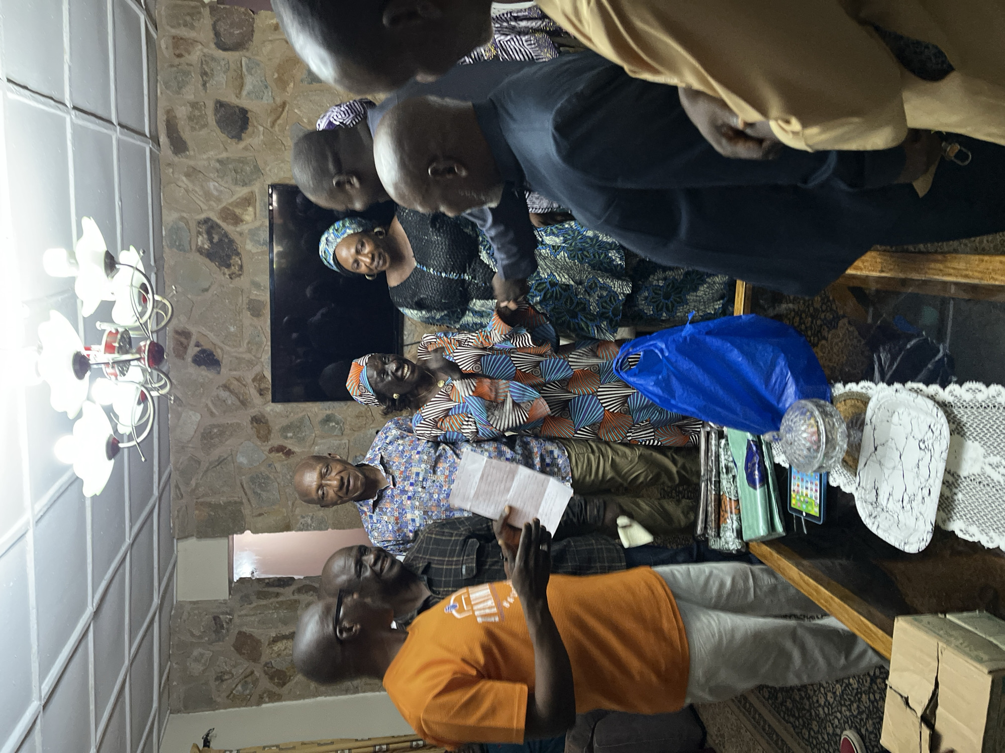 Community gathering in residential setting, Bukuru Nigeria