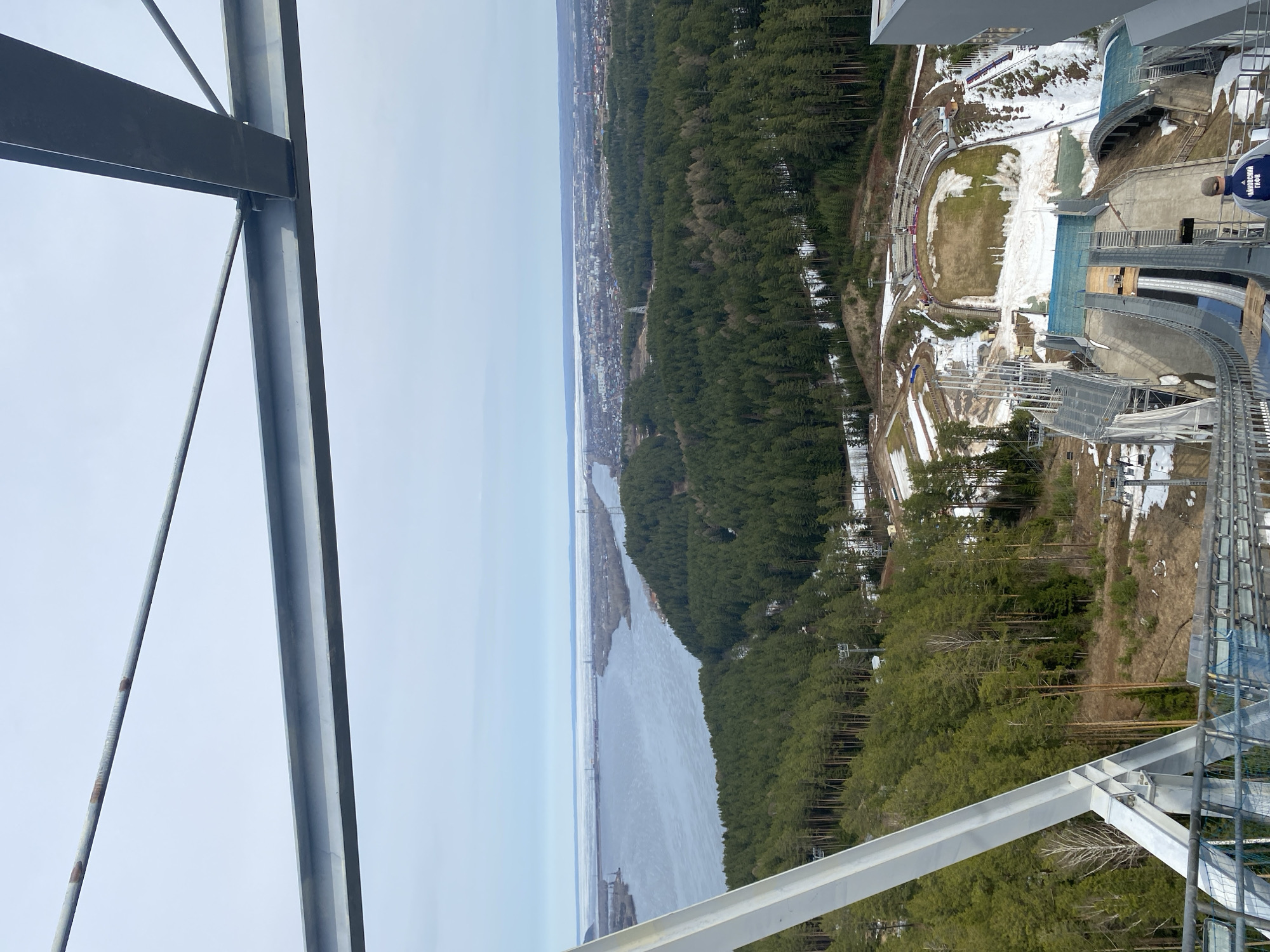 Spring view captured at Prikamsky ski complex overlooking Lysva River