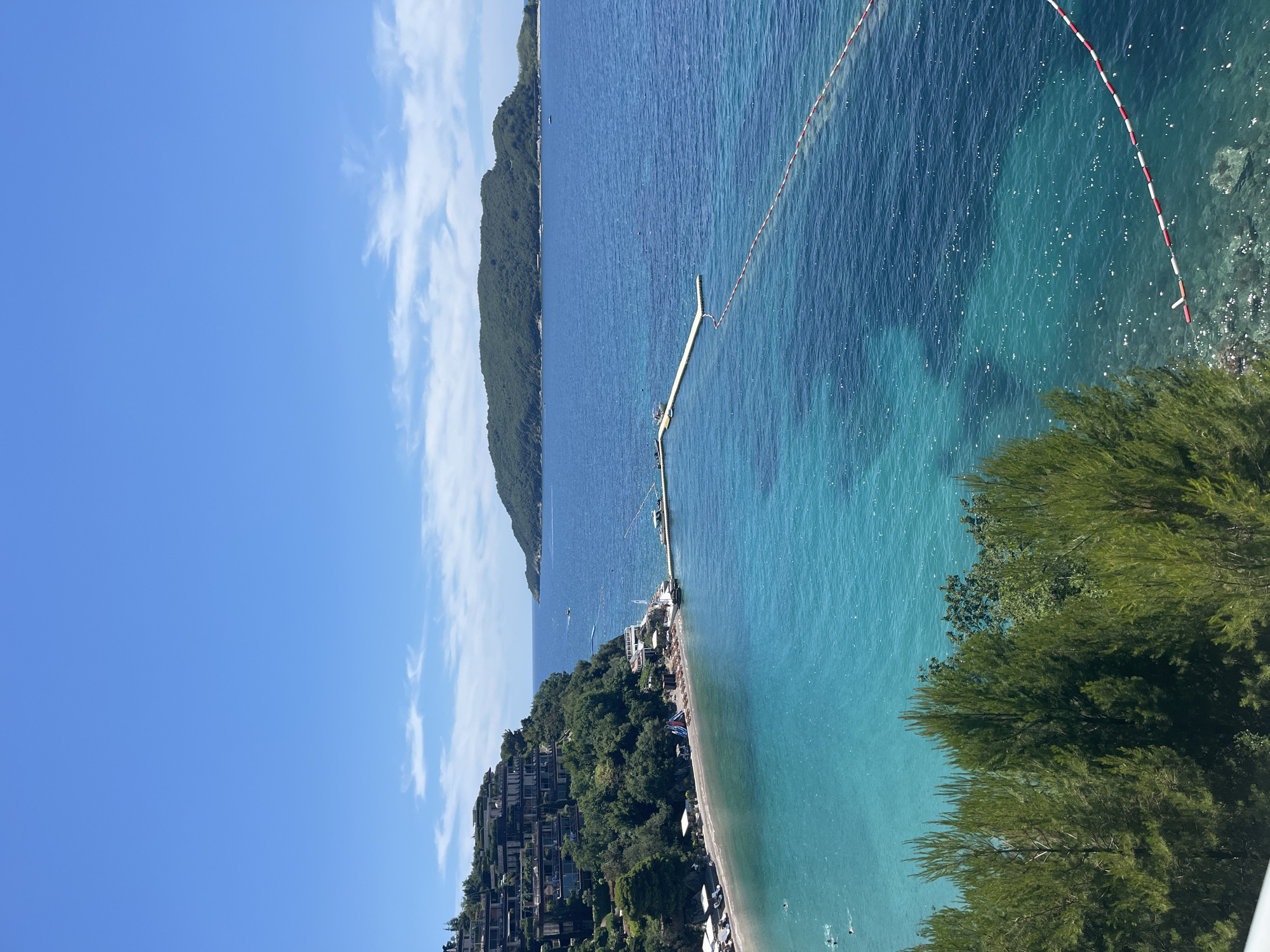 Morning coastal views and activities around Budva resort areas