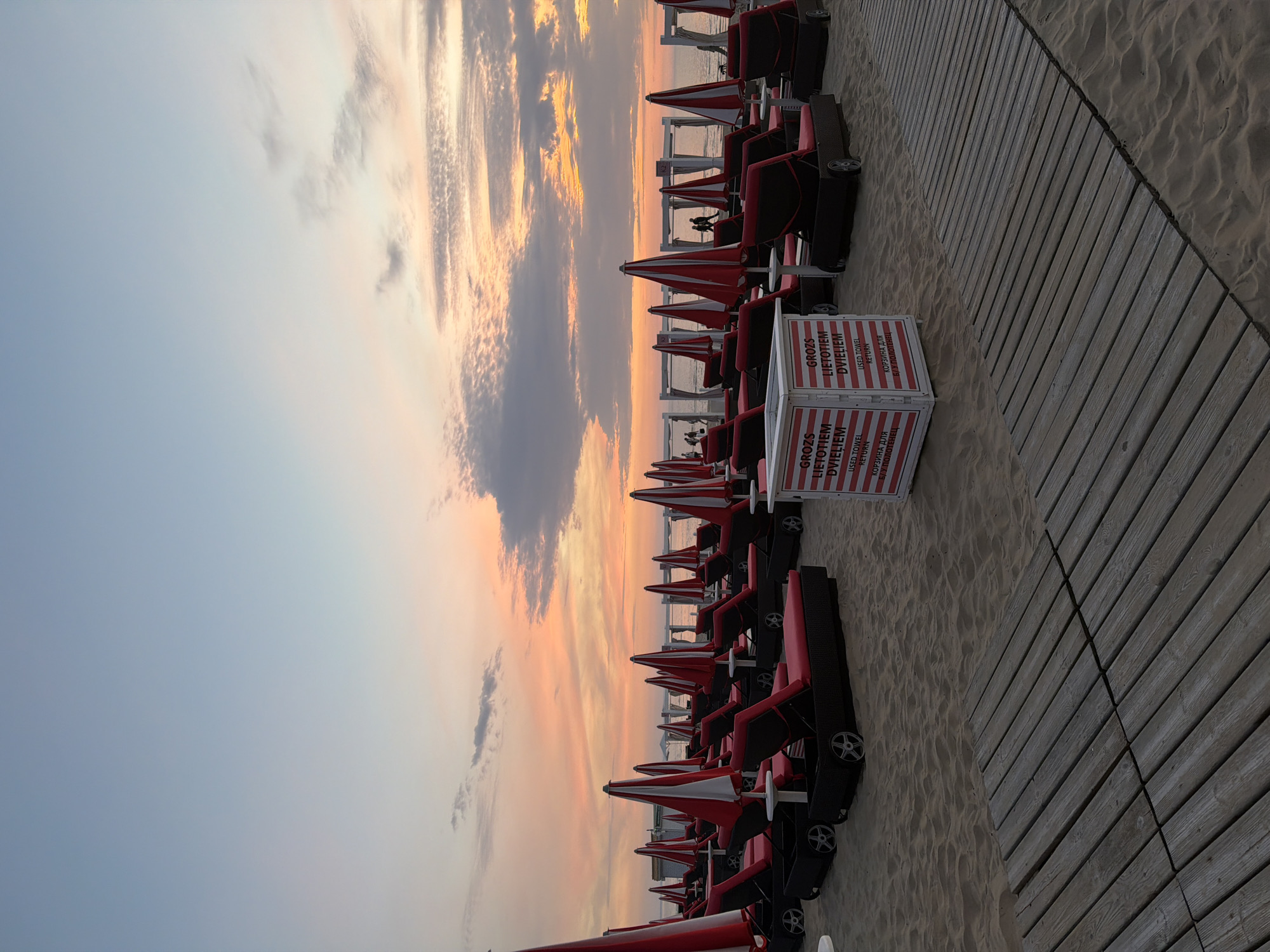 Sunset evening at Jūrmala's Baltic Beach Hotel and boardwalk