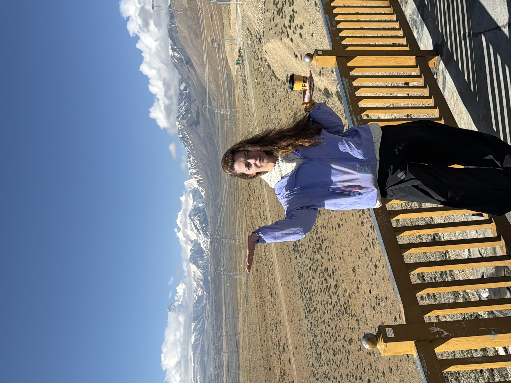 Tourist photographed amid vast Himalayan landscapes in Gyirong County