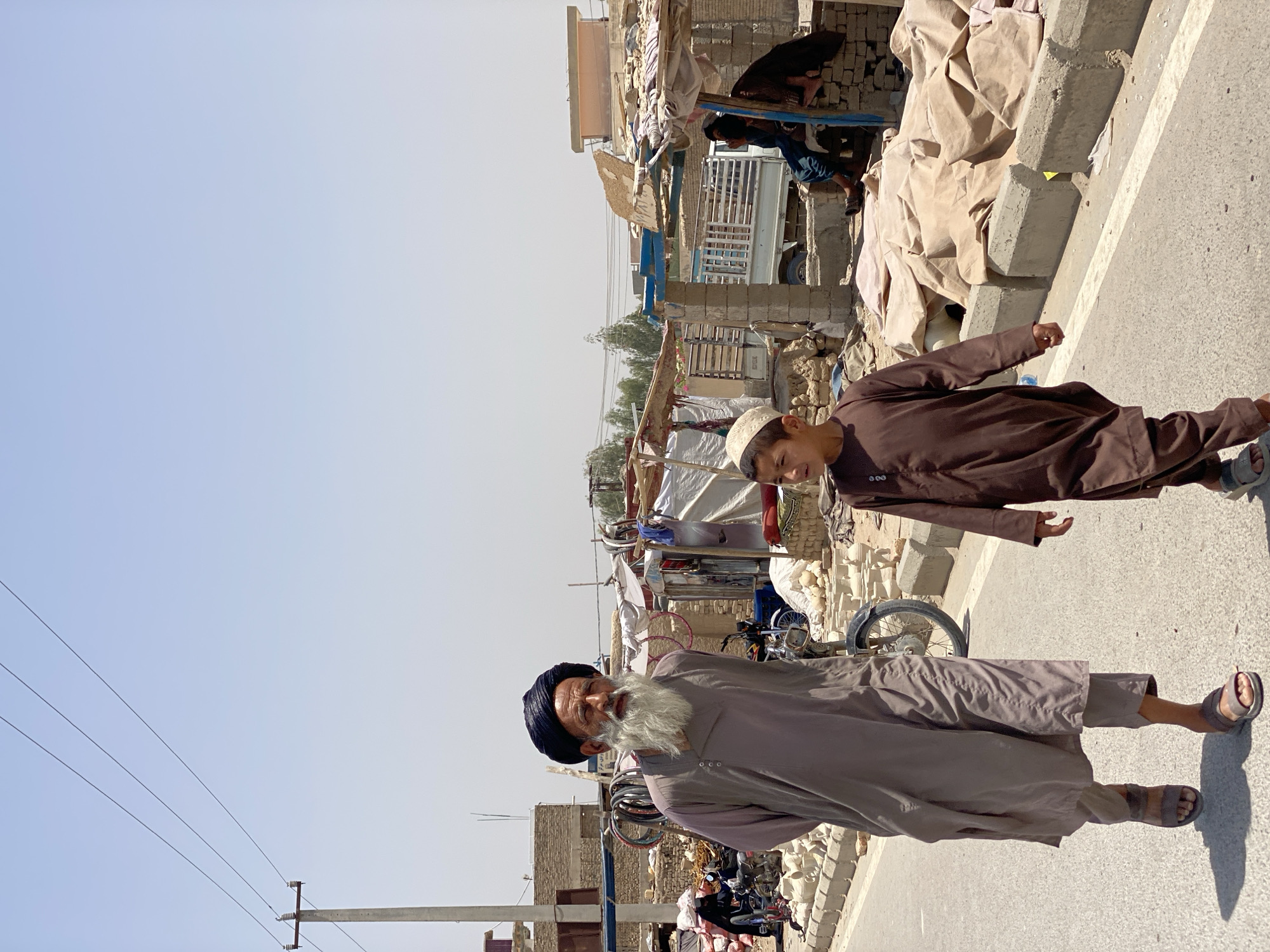 Street life in Kandahar on a clear morning