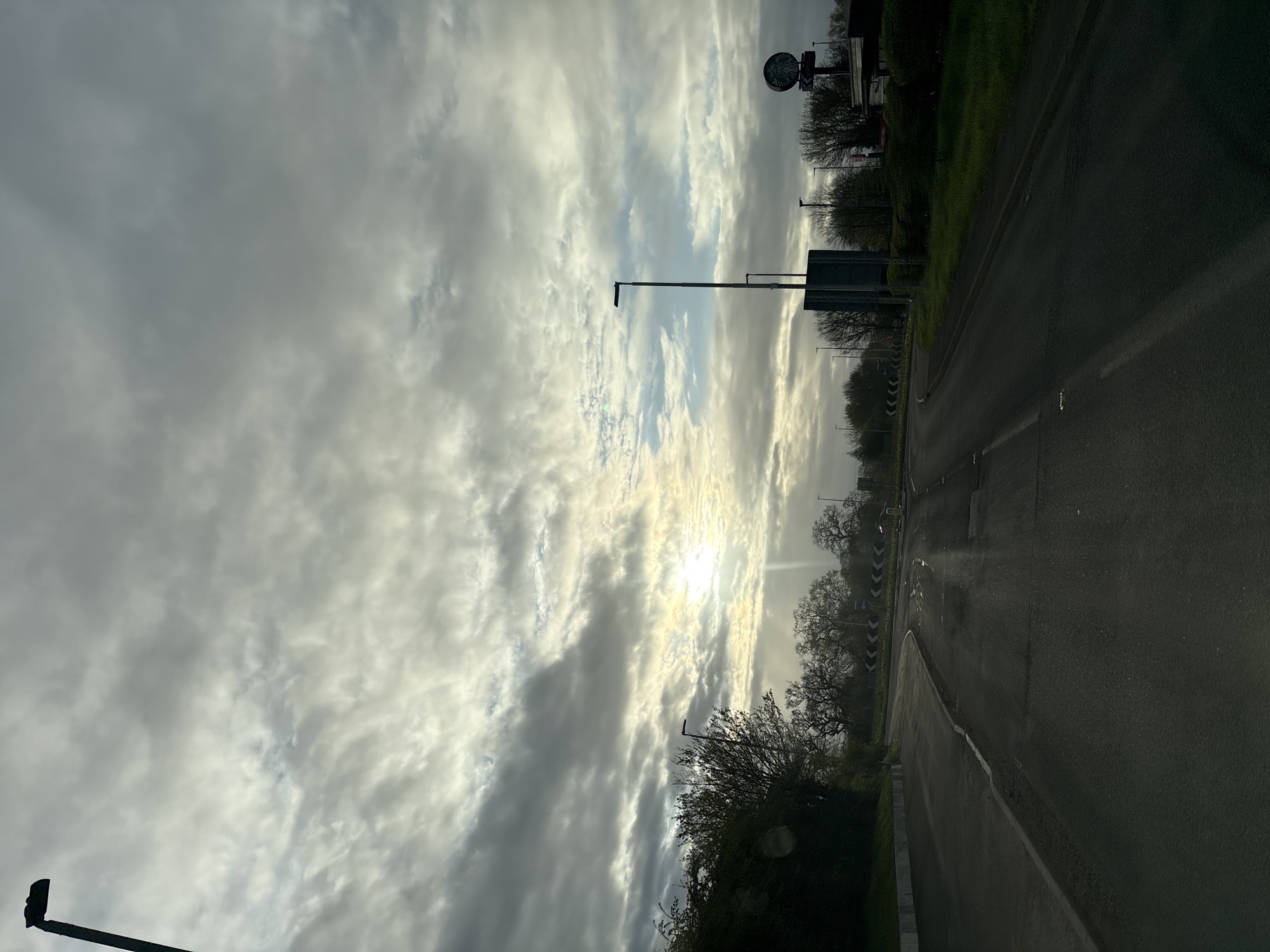Morning street scene documented in Oswestry under cloudy skies