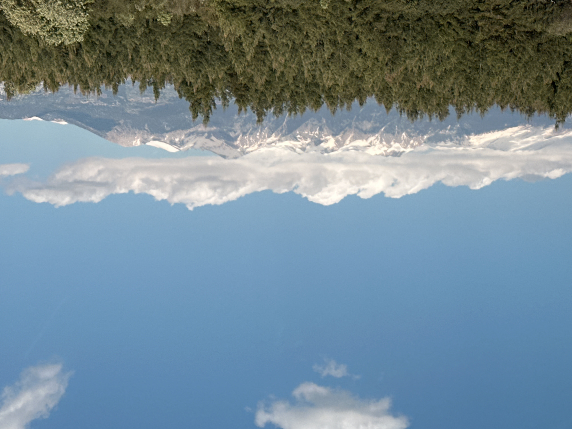 Inverted landscape view captured in Seydikemer, Turkey