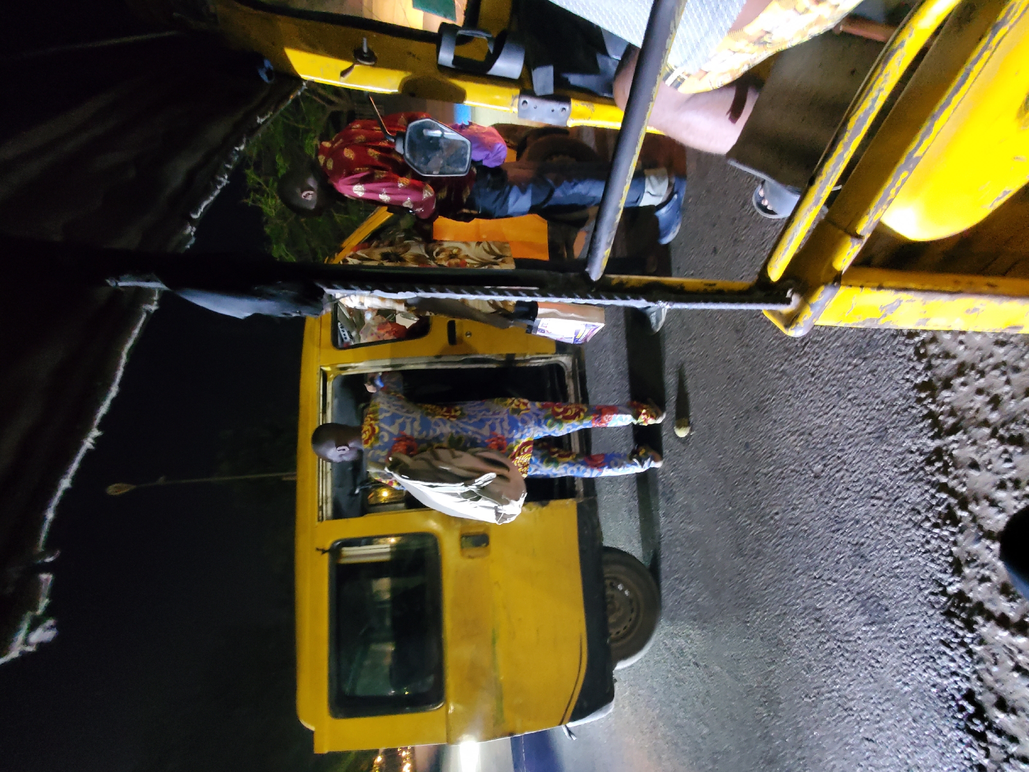 Auto-rickshaw spotted on Onitsha street at night