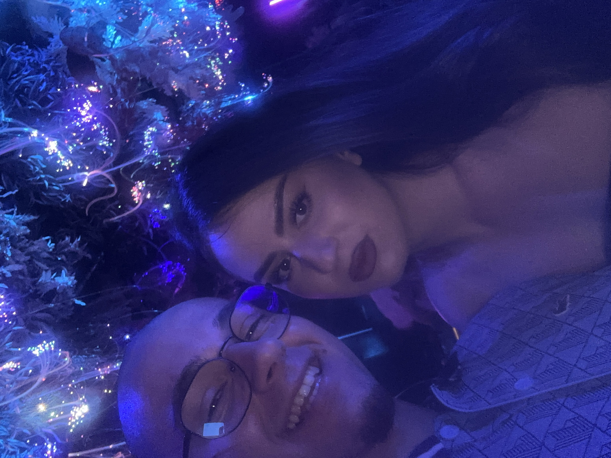 Couple takes late-night selfie in Sofia