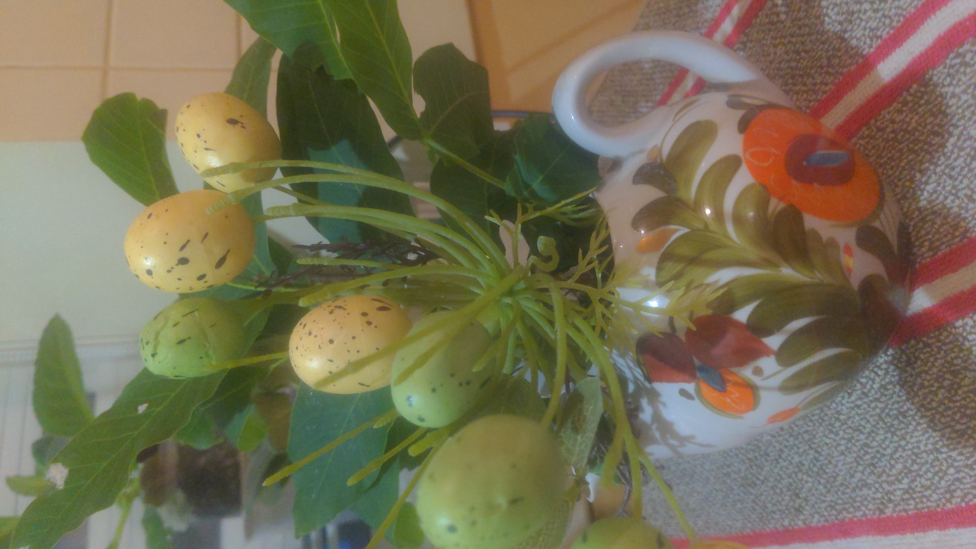 A Ukrainian home's crafts, plants, and everyday objects