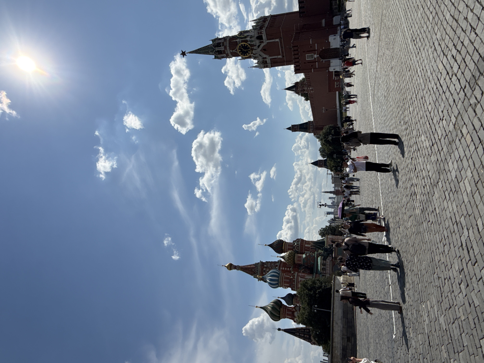 Red Square and its landmarks on a sunny Moscow morning