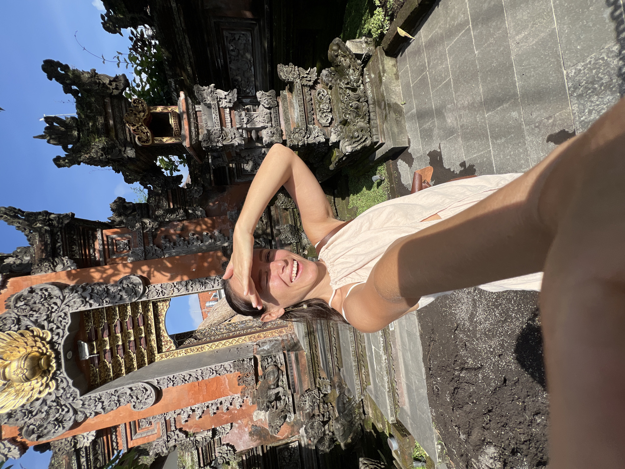 Everyday tourist and cycling activity documented in Ubud, Indonesia