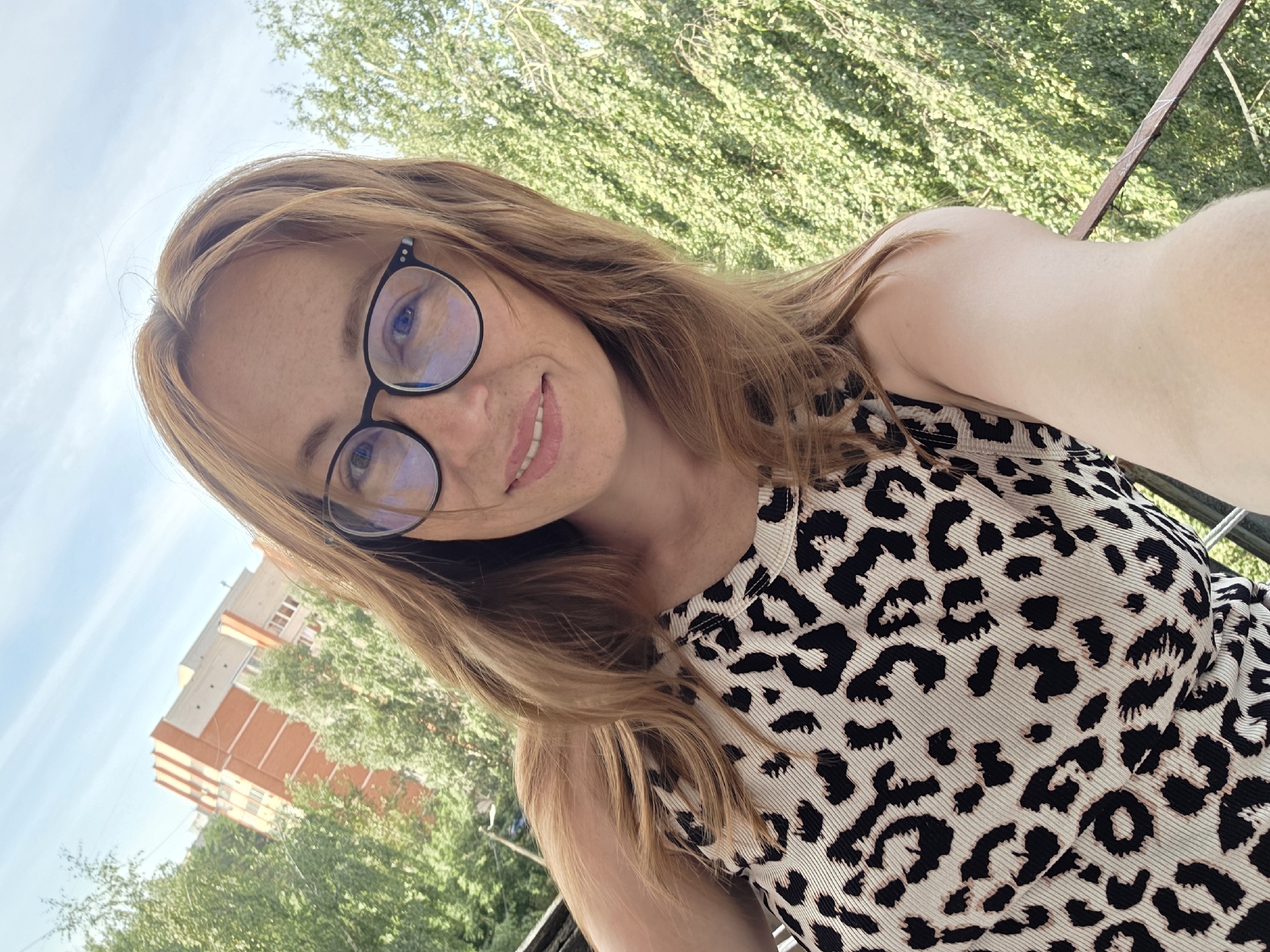 Selfies and summer blooms on a July afternoon in Chaikovsky