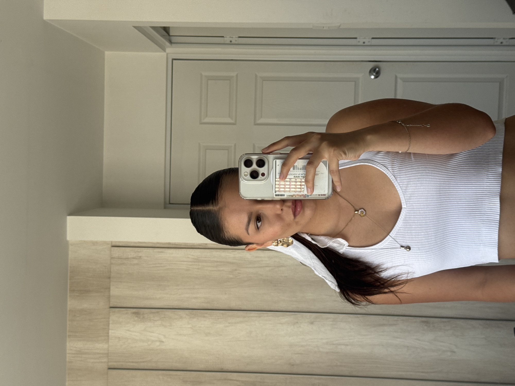 Woman takes mirror selfies in Ocotlán, Mexico