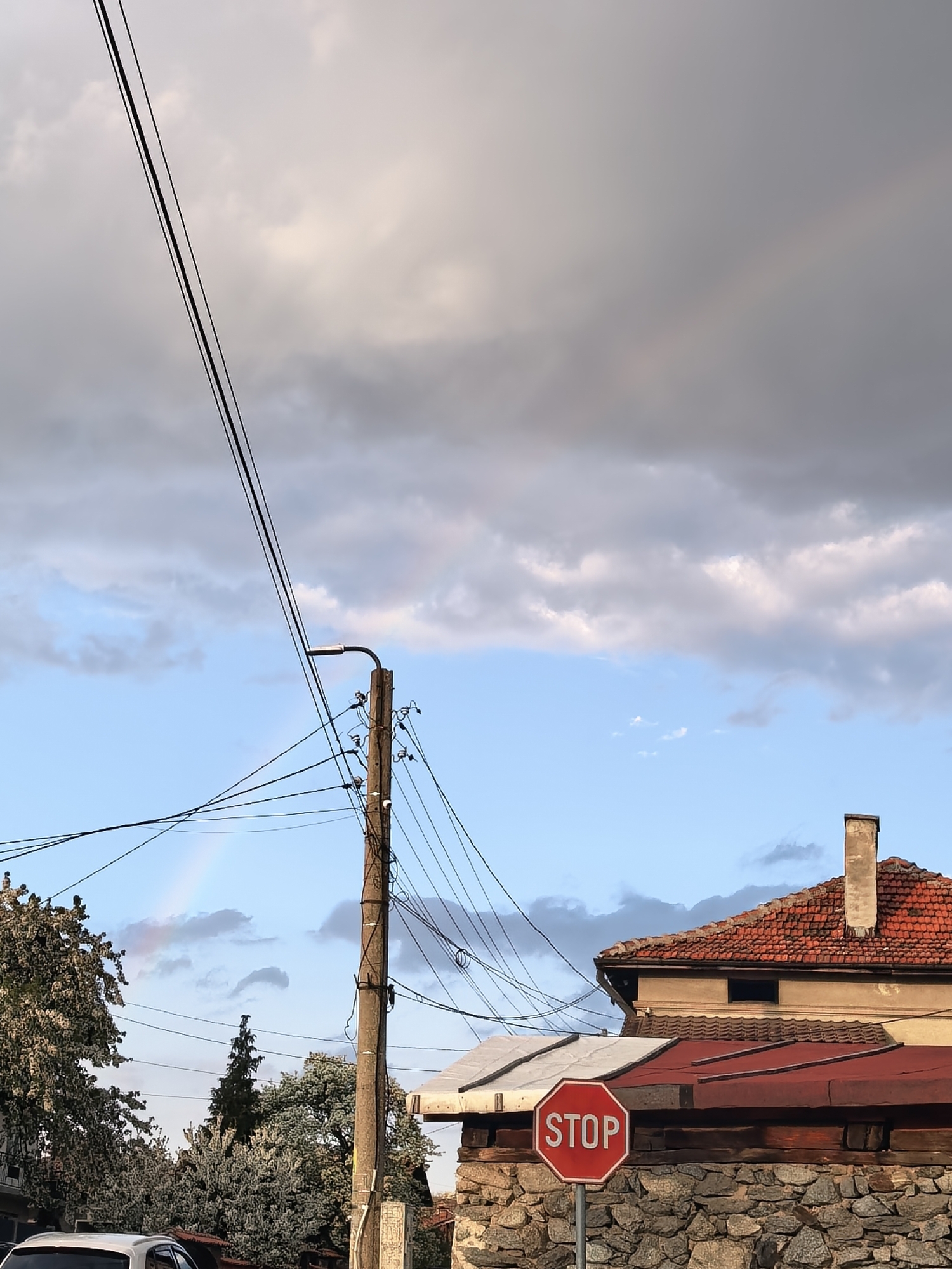 Afternoon drive captures storks, streets, and sunset skies