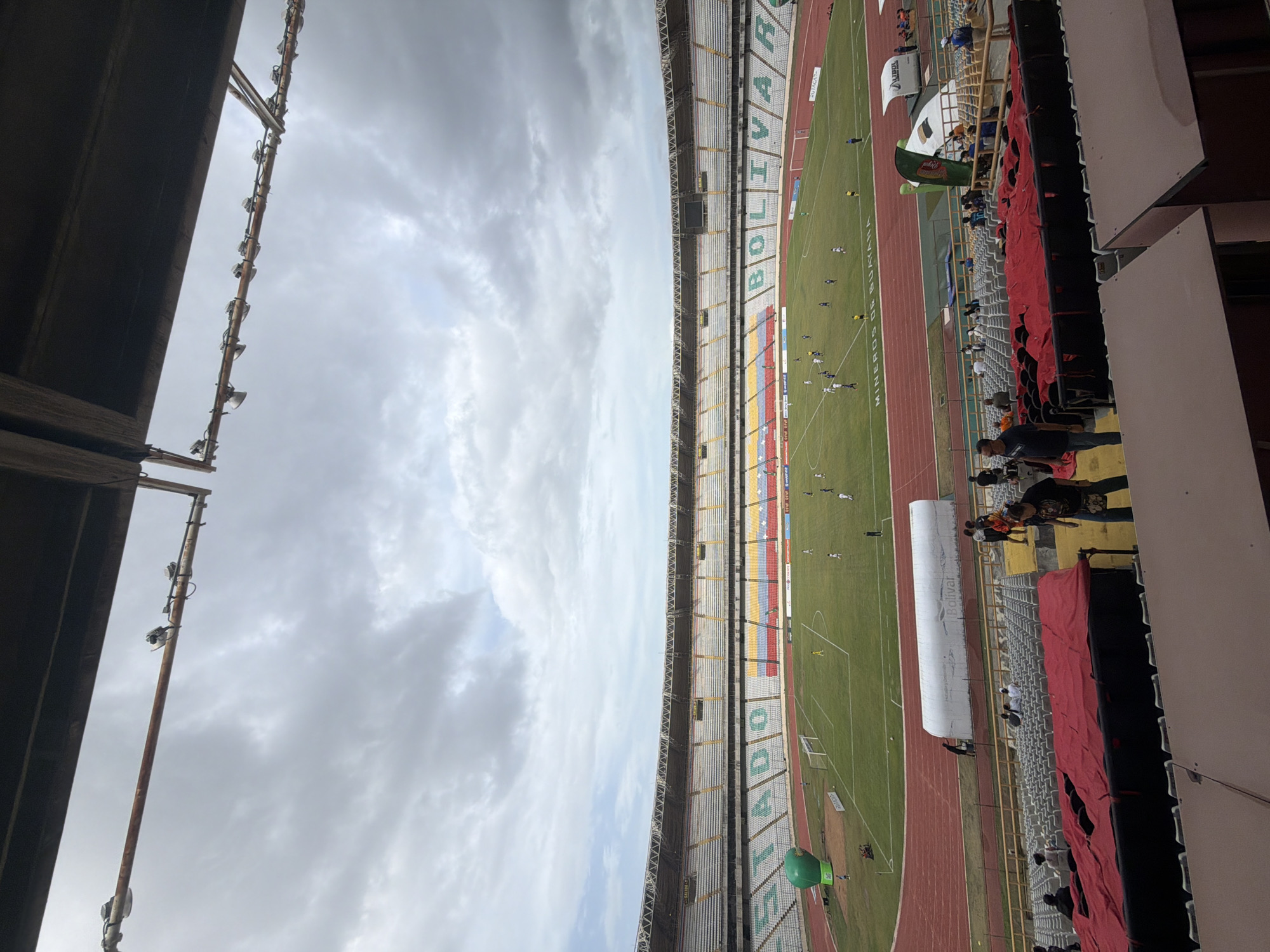 Soccer match underway at Cachamay stadium in Ciudad Guayana