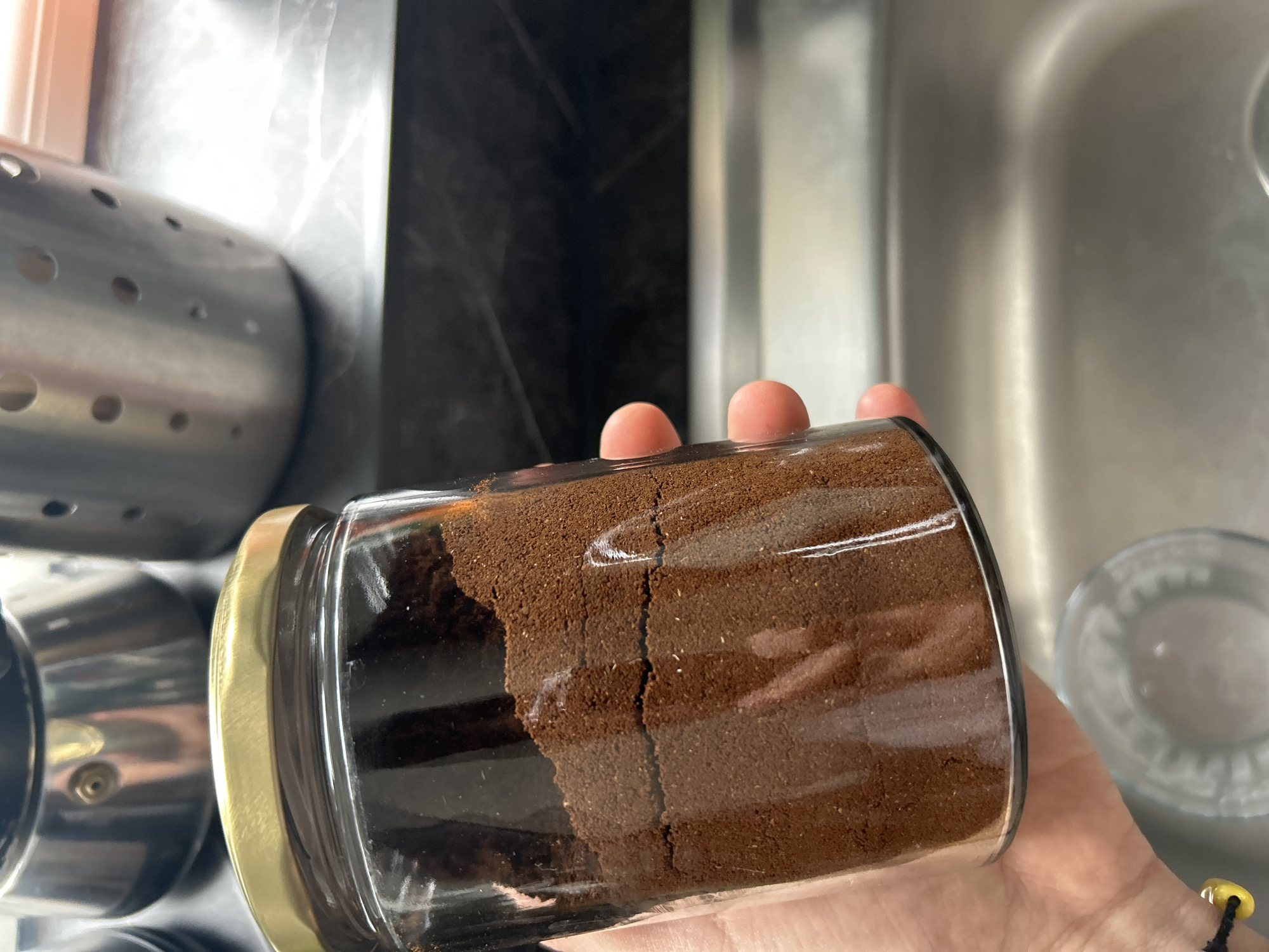 London resident documents morning coffee routine and spring garden