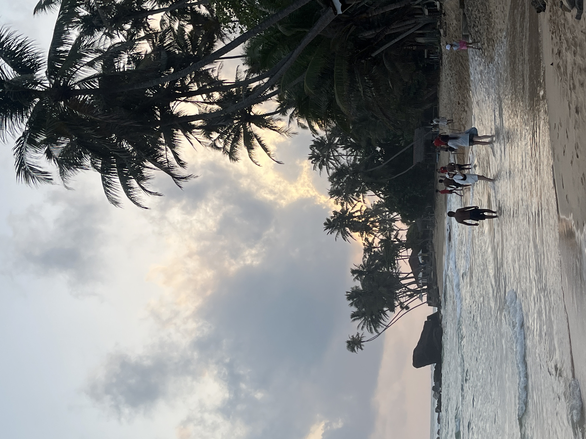 Sunset beach scenes along the Talpe shoreline, Sri Lanka
