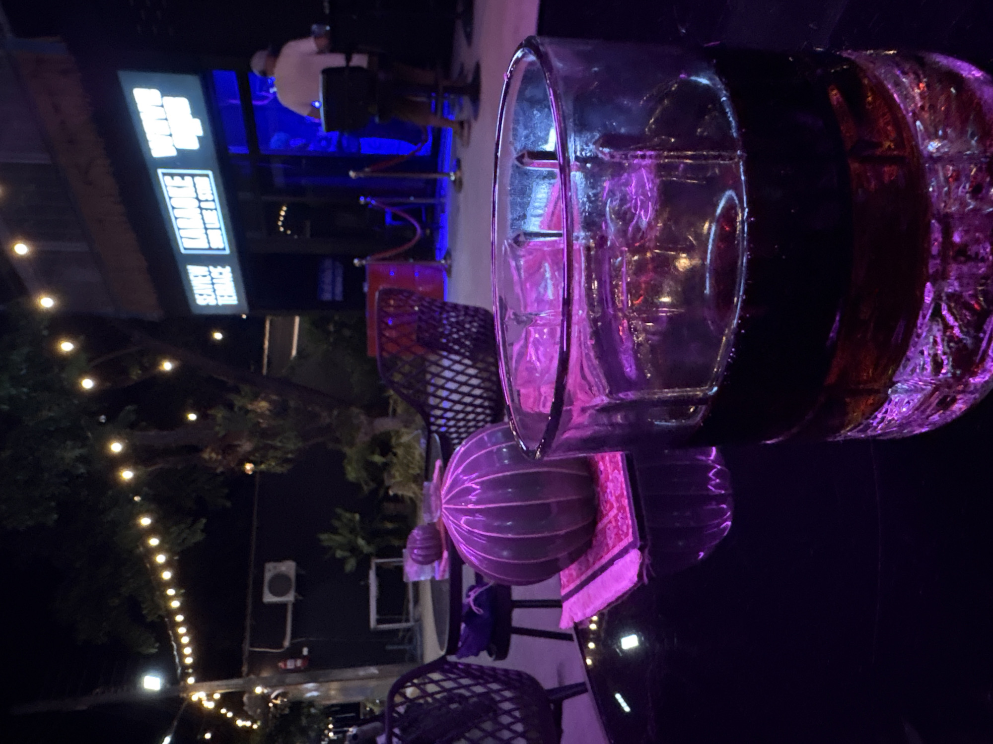 Evening drink captured at Thailand karaoke establishment