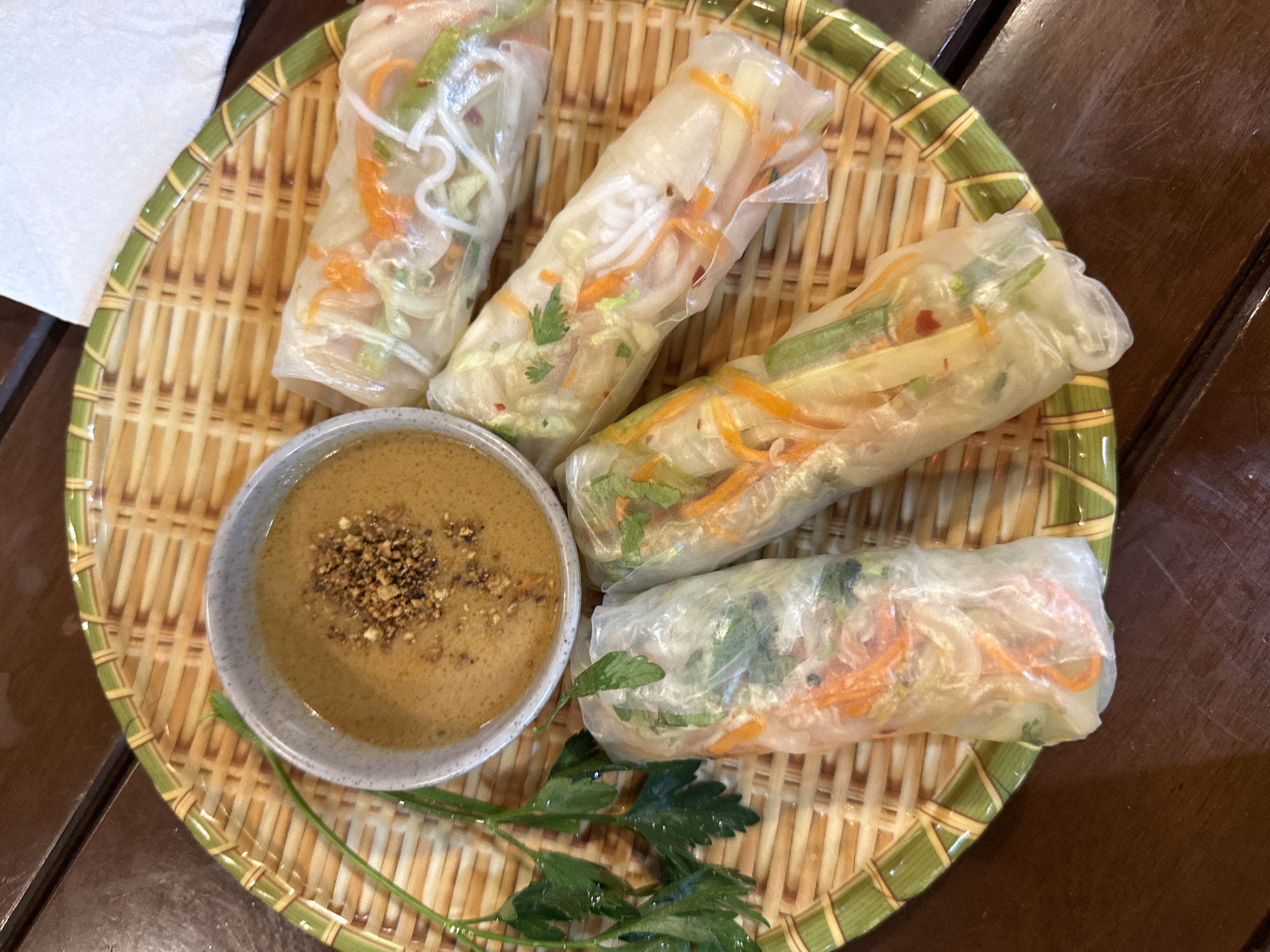 Vietnamese-Asian fusion meal documented in Mexico City restaurant