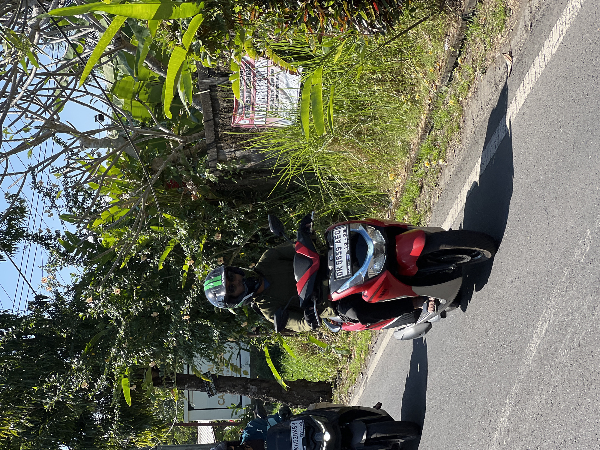 Scooter traffic on Ubud roads captured from multiple angles
