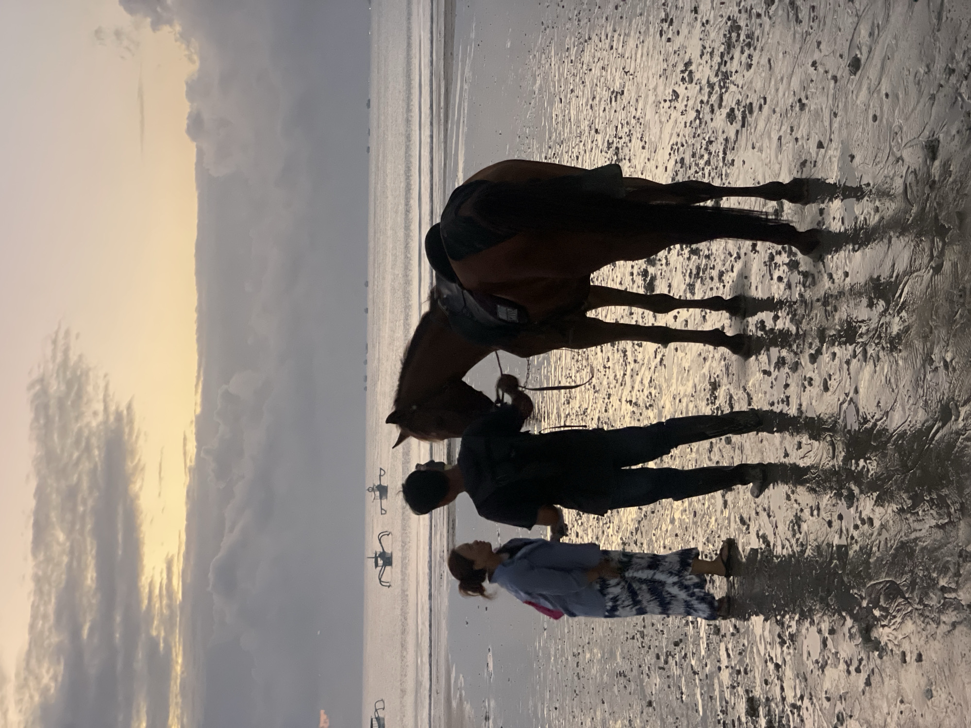 Horses, candlelit tables, and a beach at dusk