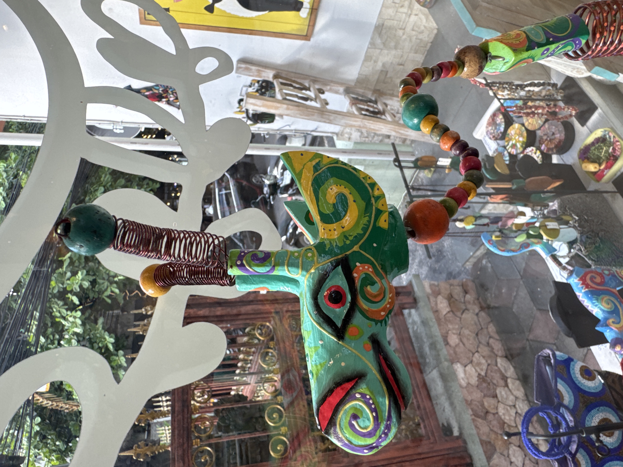 Browsing Bali craft shops in Kuta on a July morning