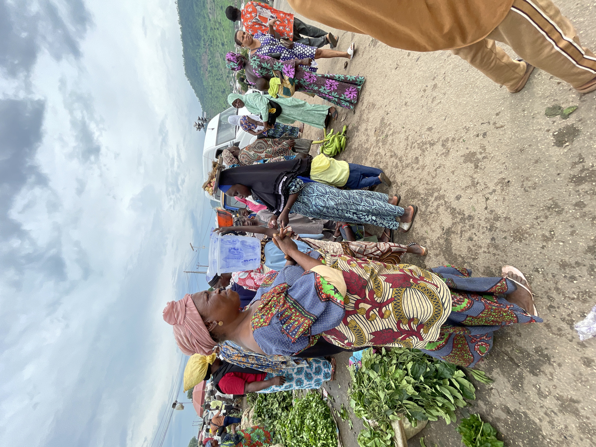 Morning market hustle on the streets of Lokoja, Nigeria