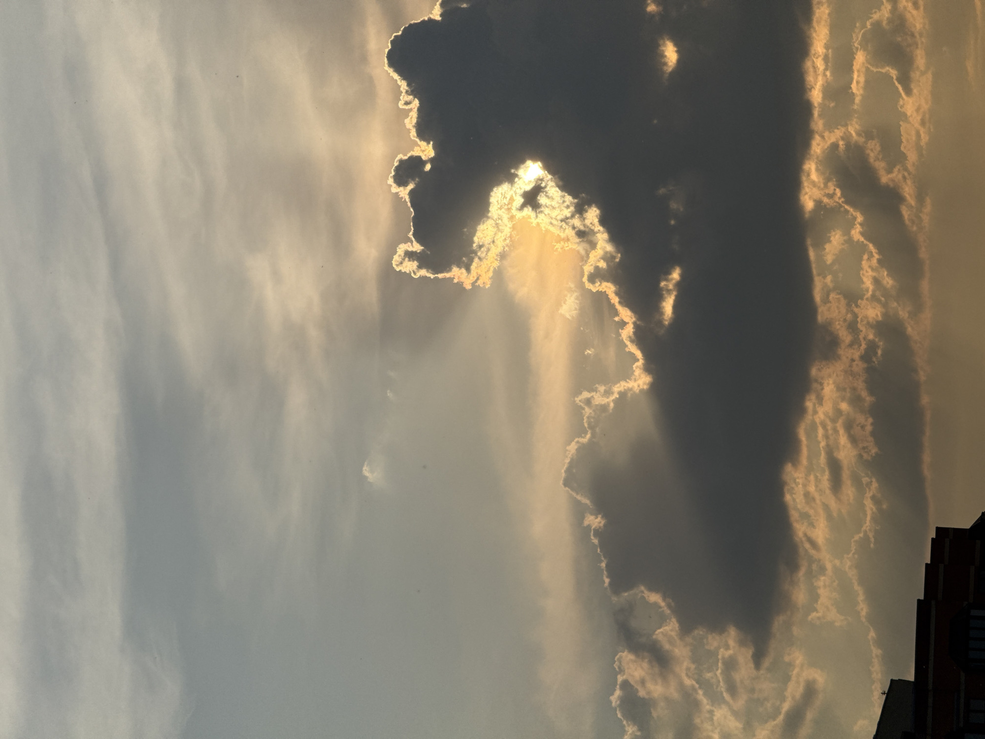 Dramatic sunset with cloud formations observed across Moscow cityscape