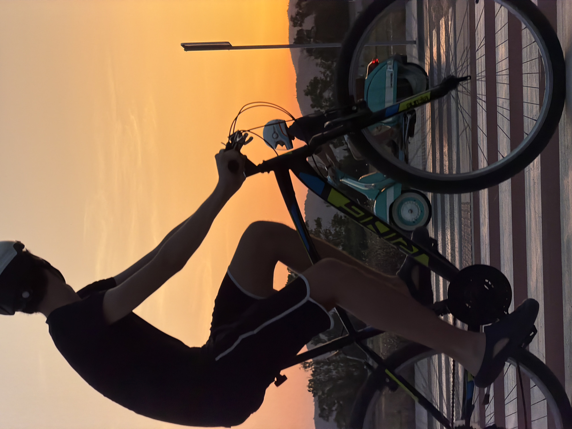 Golden hour on the Castelló coast: beach, bikes, and ships