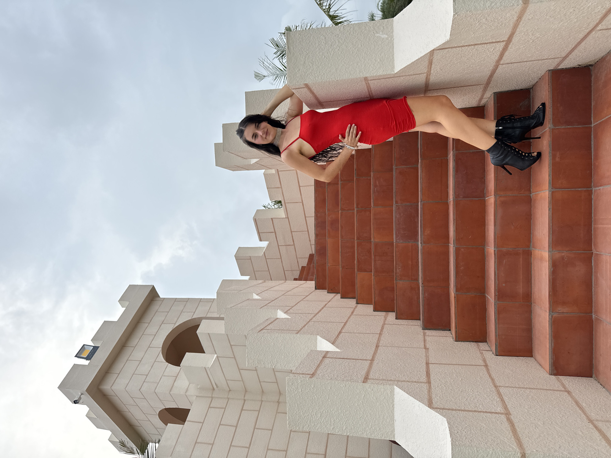 Fashion photo shoot at Mui Ne resort complex