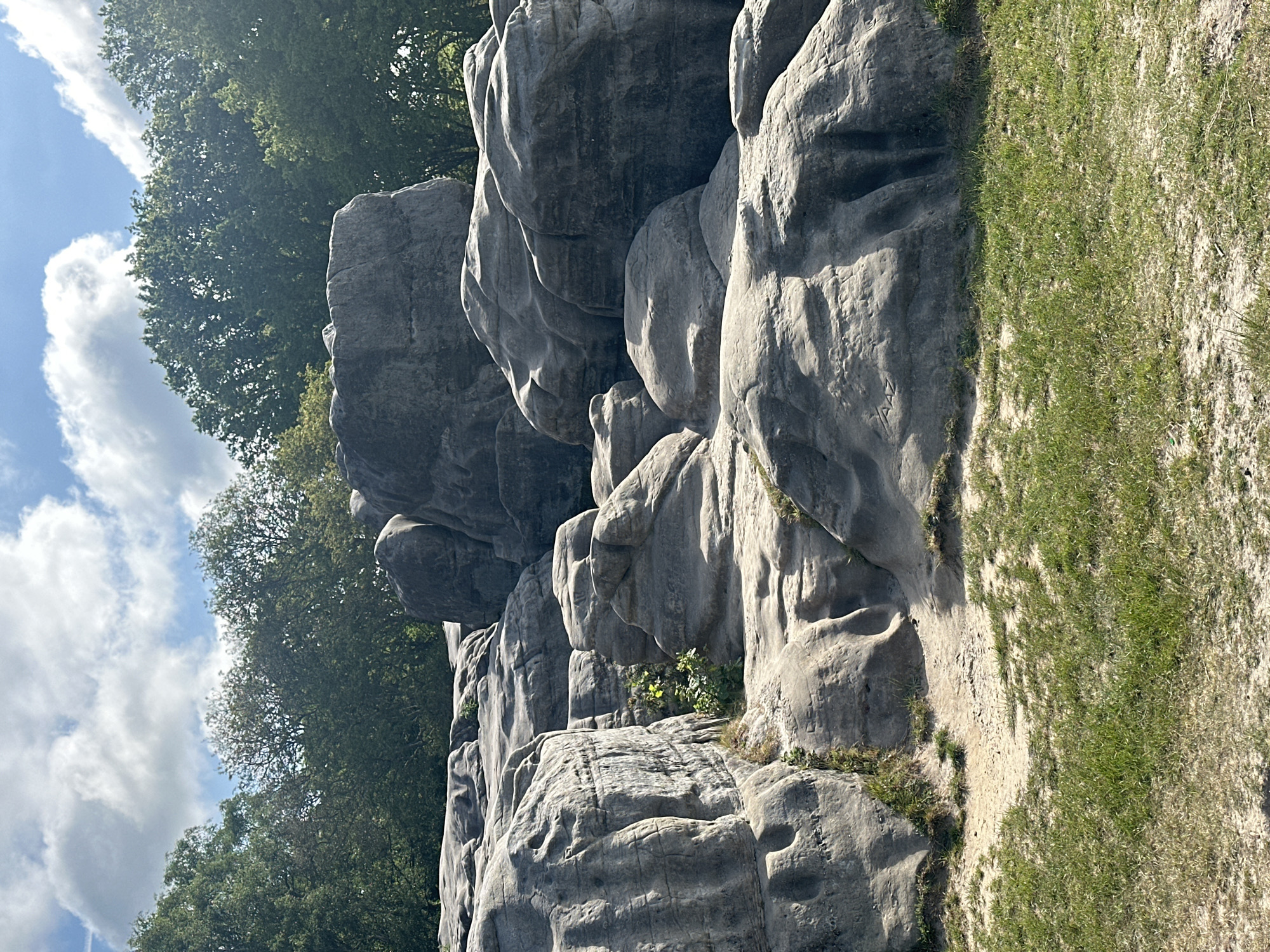 Weathered rock formation documented in Tunbridge Wells landscape