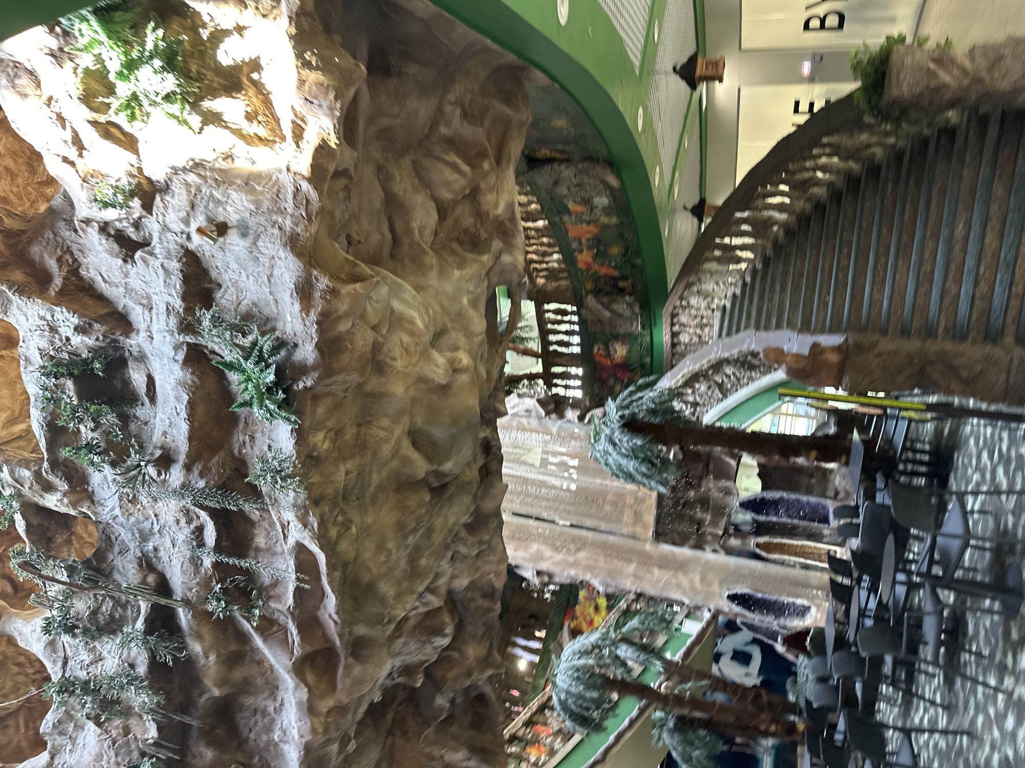 Inside a jungle-themed exhibit in Kyiv