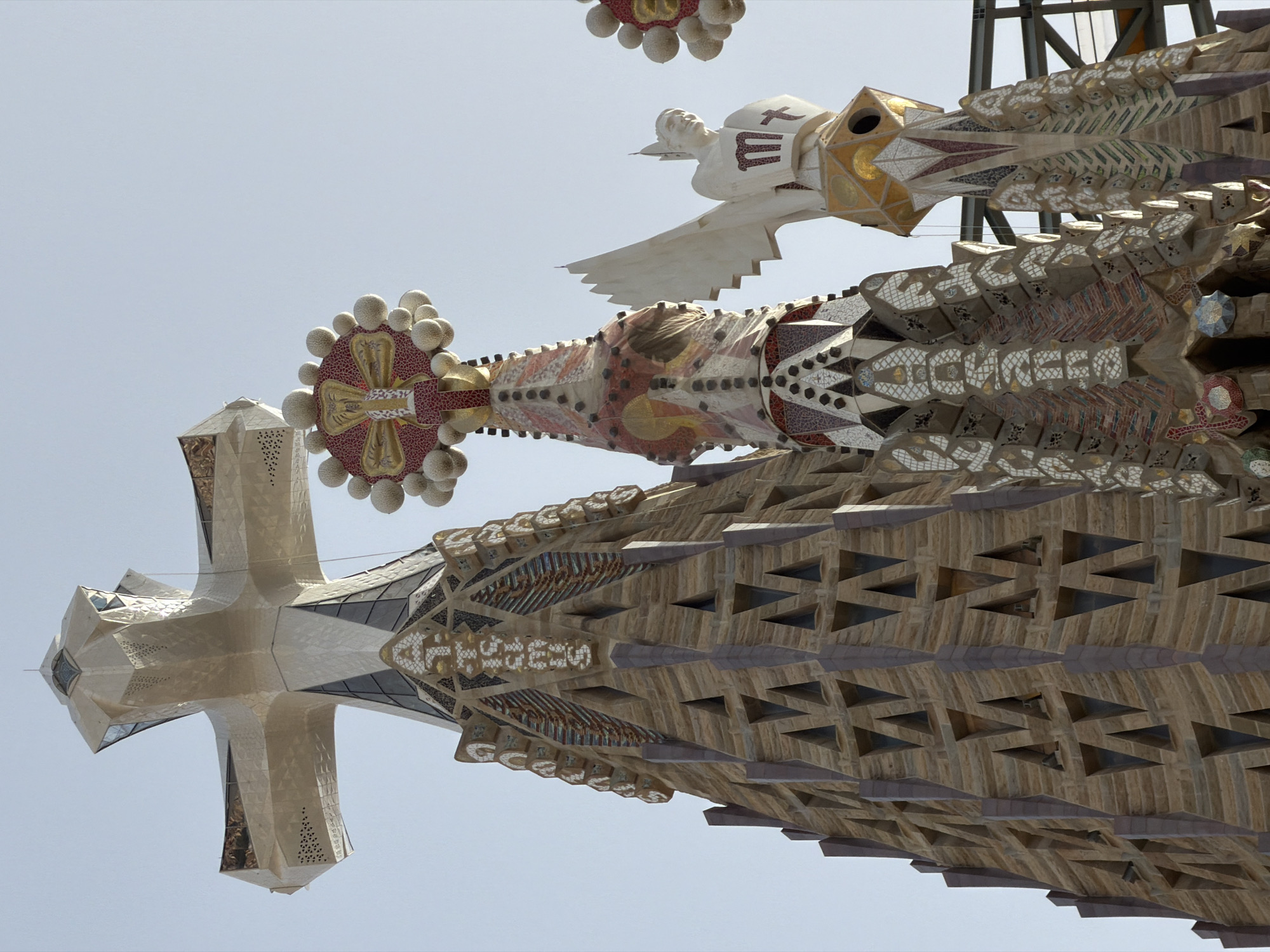 Up close with Sagrada Família's facade, spires, and stone detail