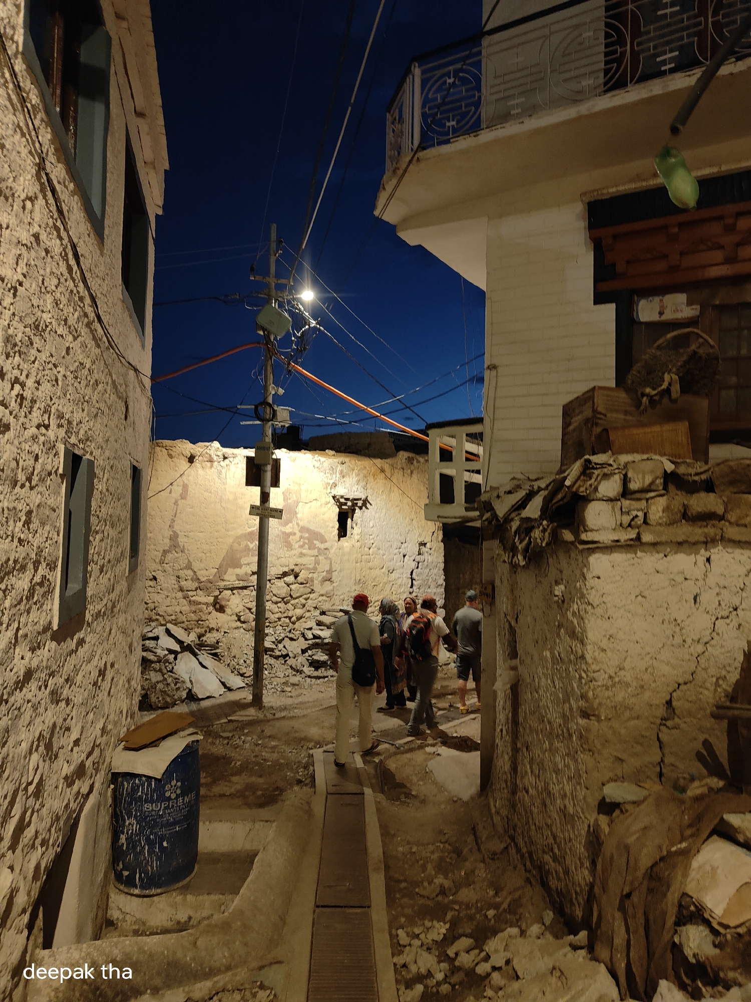 Leh's market district alive on a summer evening