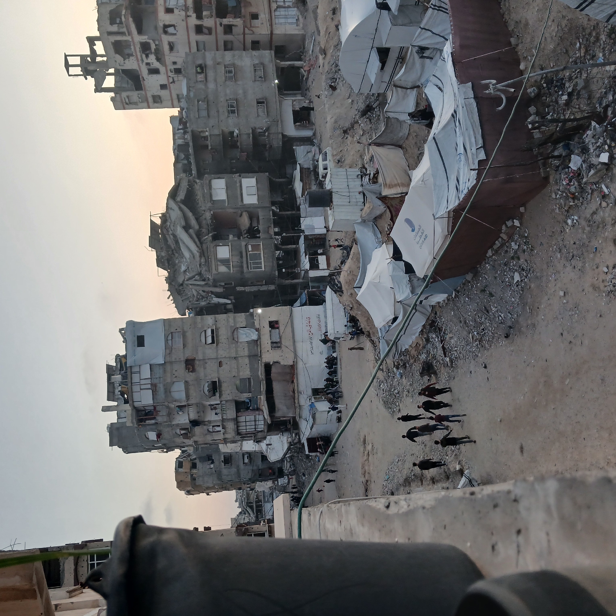 Witnesses document destruction and refugee camps in Gaza City