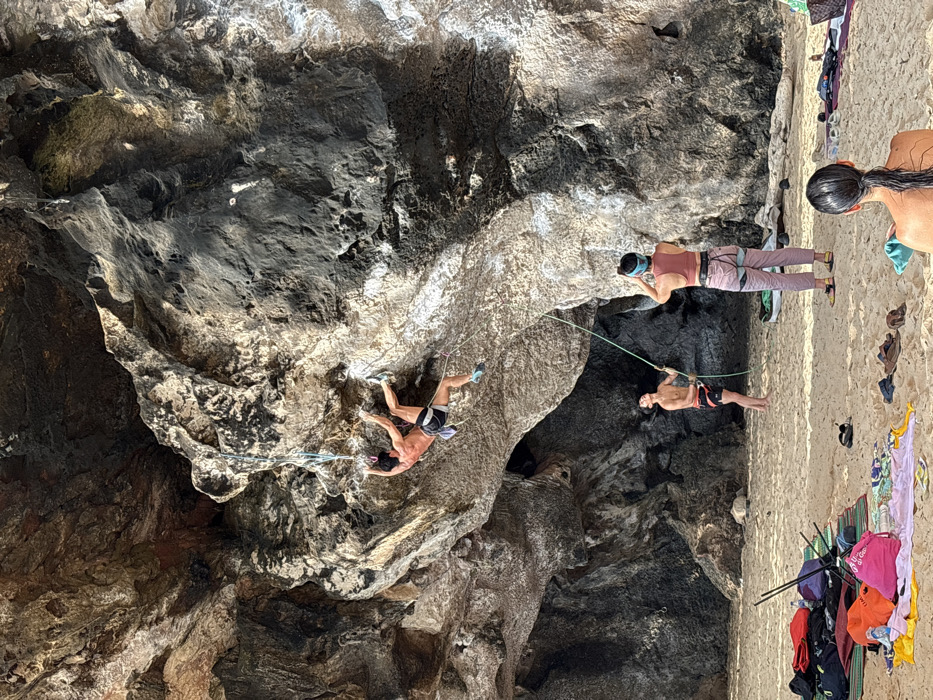 Rock climbing and coastal activities documented at Ban Ao Nang